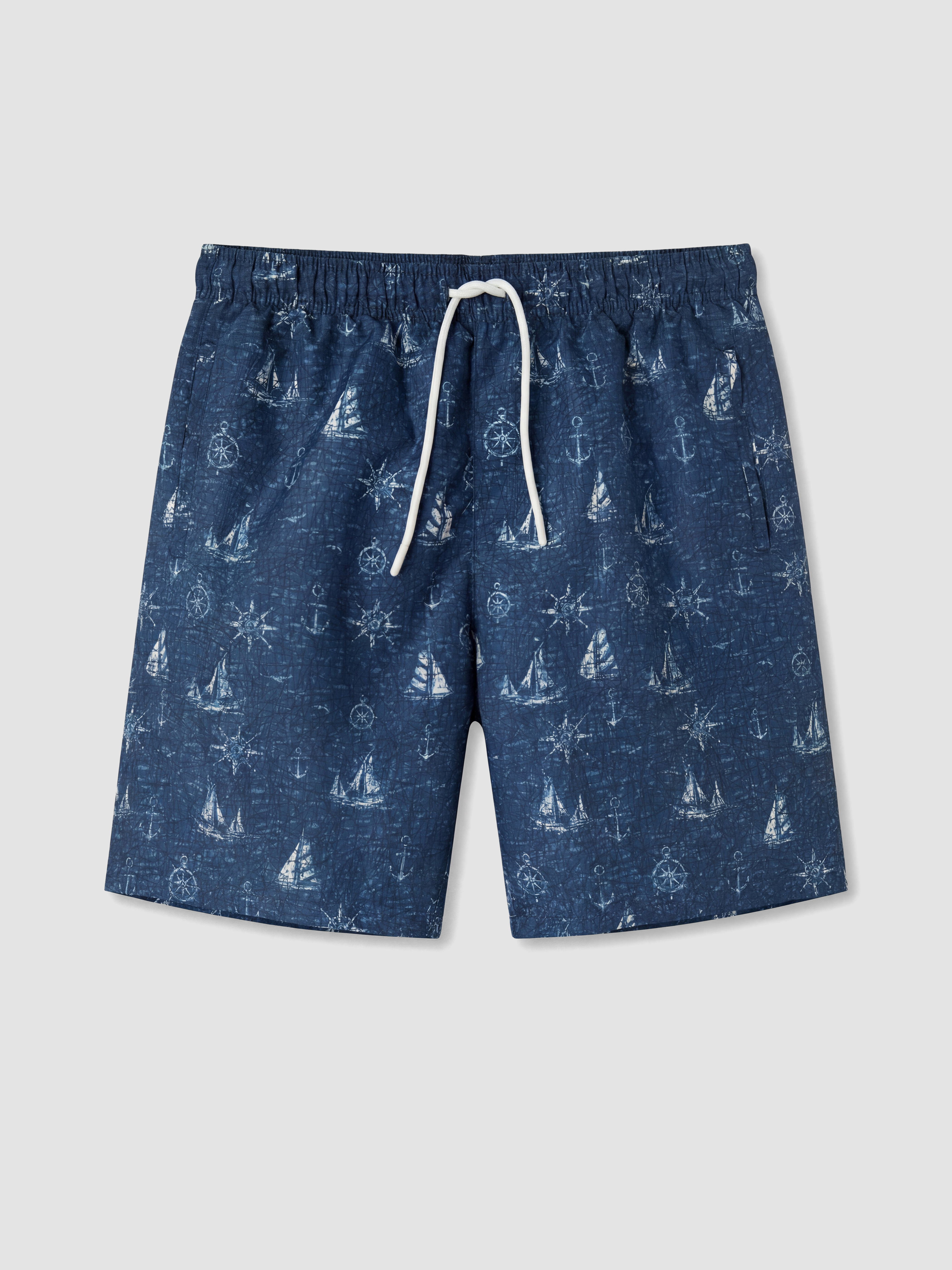 LCW SWIMWEAR Diz Hizası Boy Desenli Erkek Deniz Şortu görsel 5