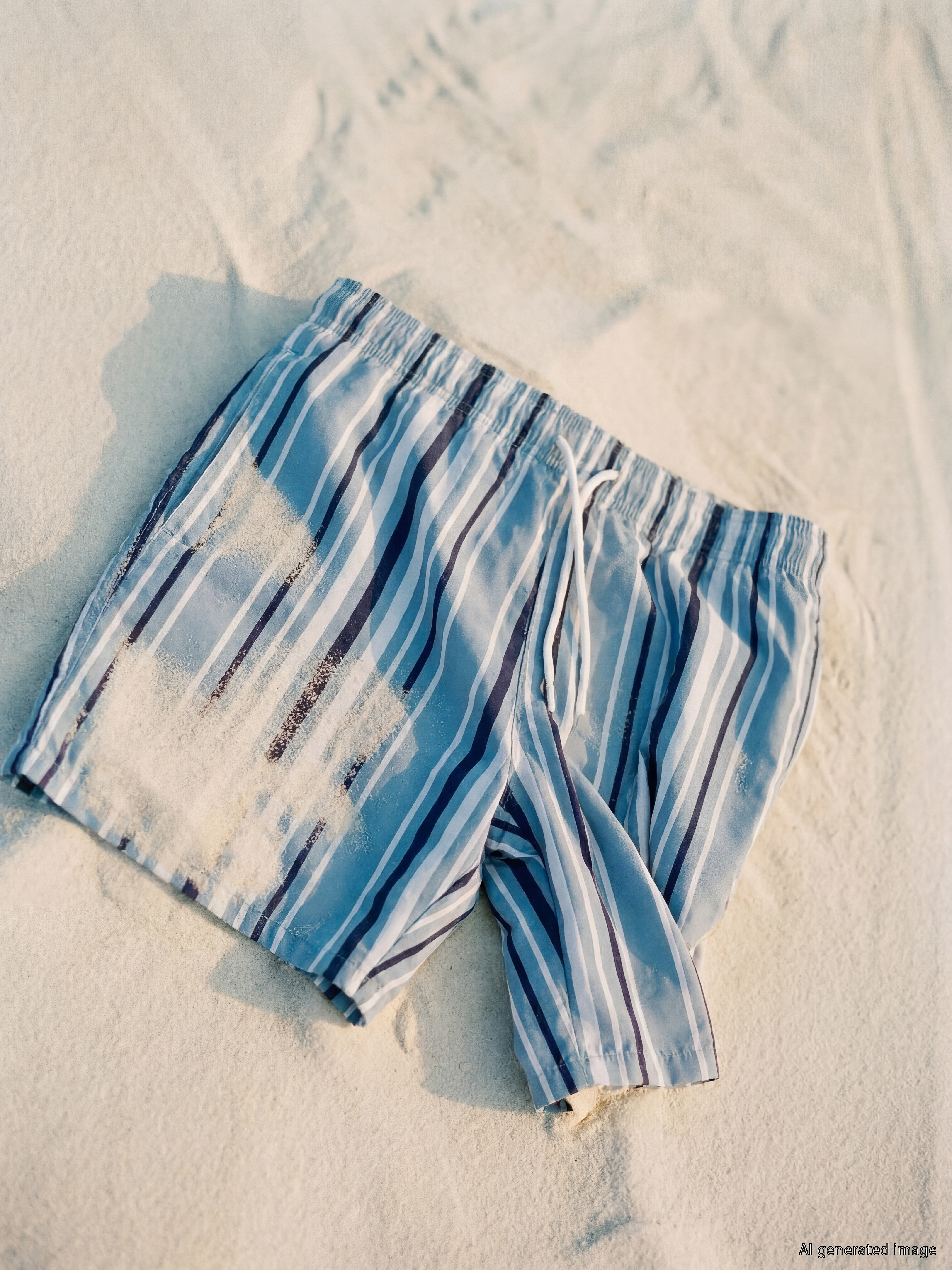 LCW SWIMWEAR Kısa Boy Çizgili Erkek Deniz Şortu