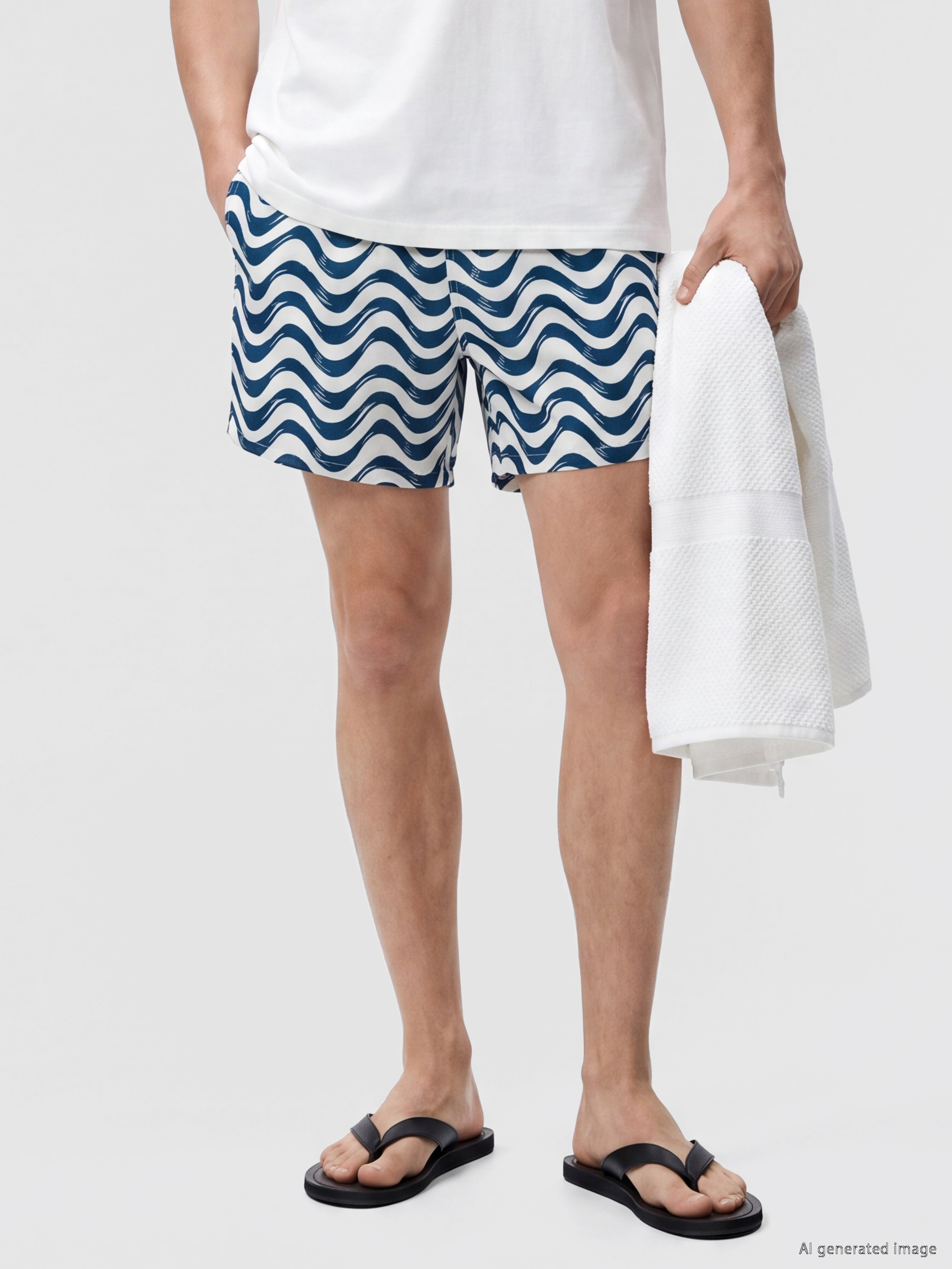 LCW SWIMWEAR Kısa Boy Desenli Erkek Deniz Şortu