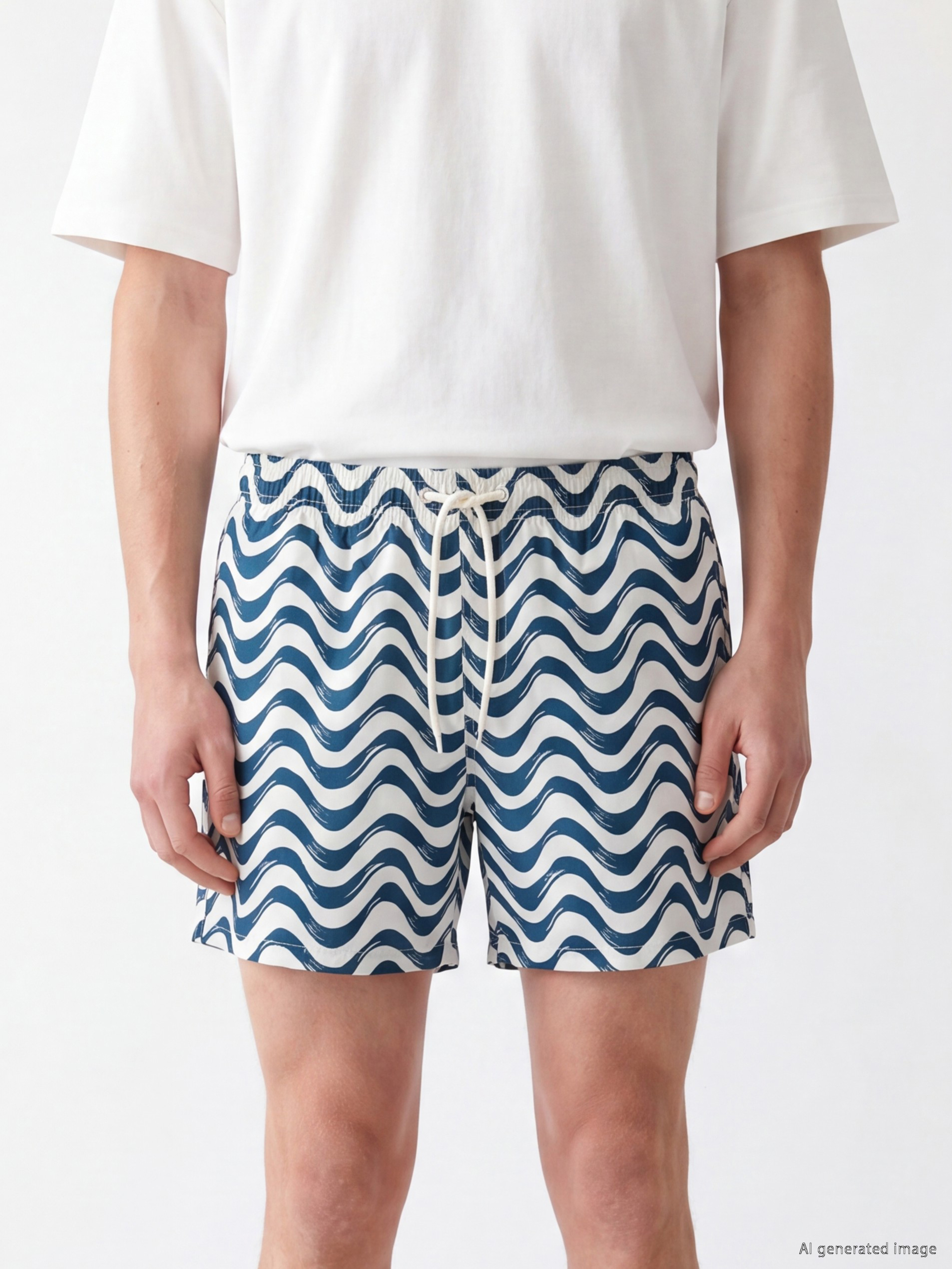 LCW SWIMWEAR Kısa Boy Desenli Erkek Deniz Şortu görsel 3