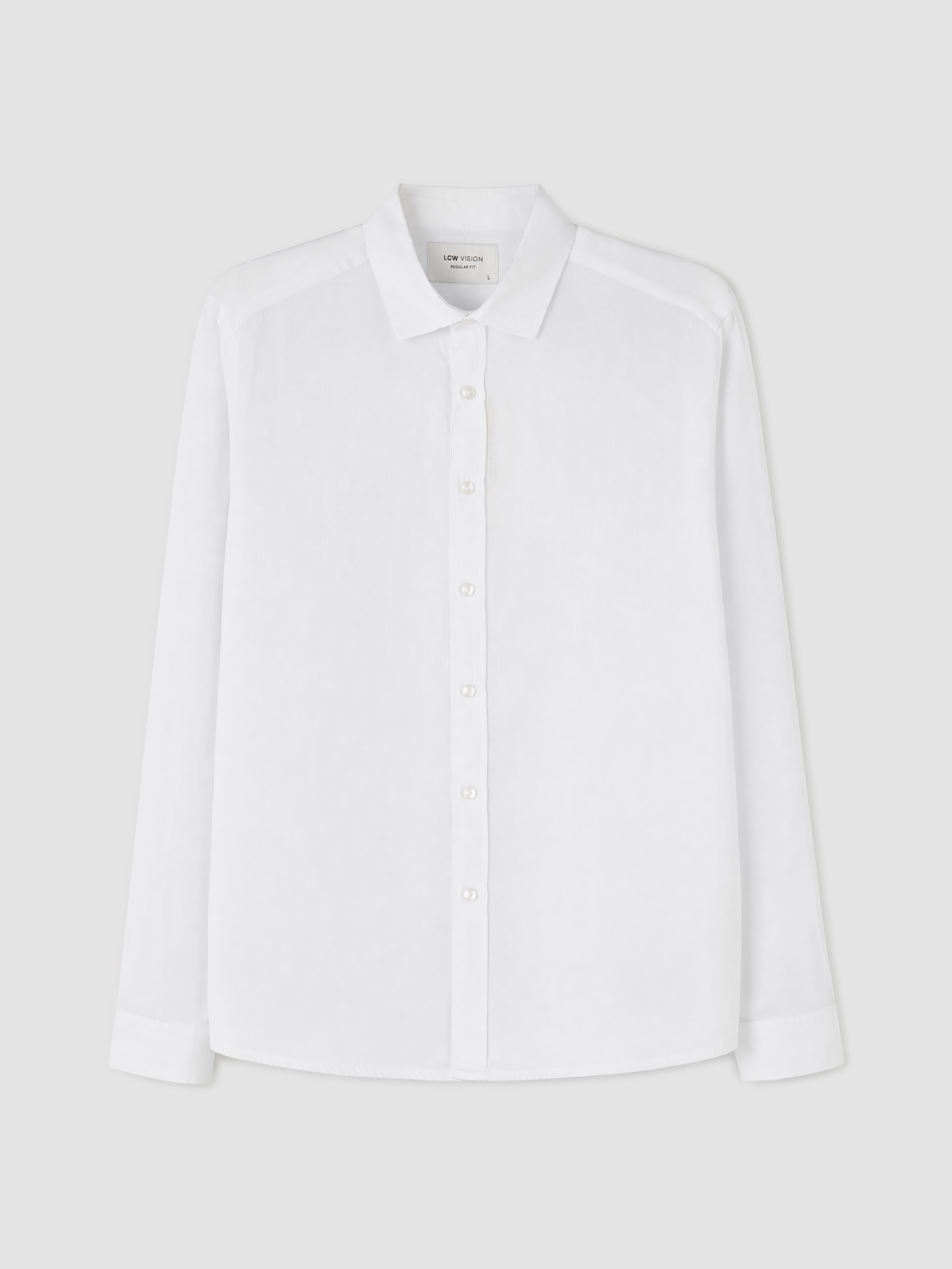 LCW Vision Regular Fit %100 Keten Erkek Gömlek görsel 5