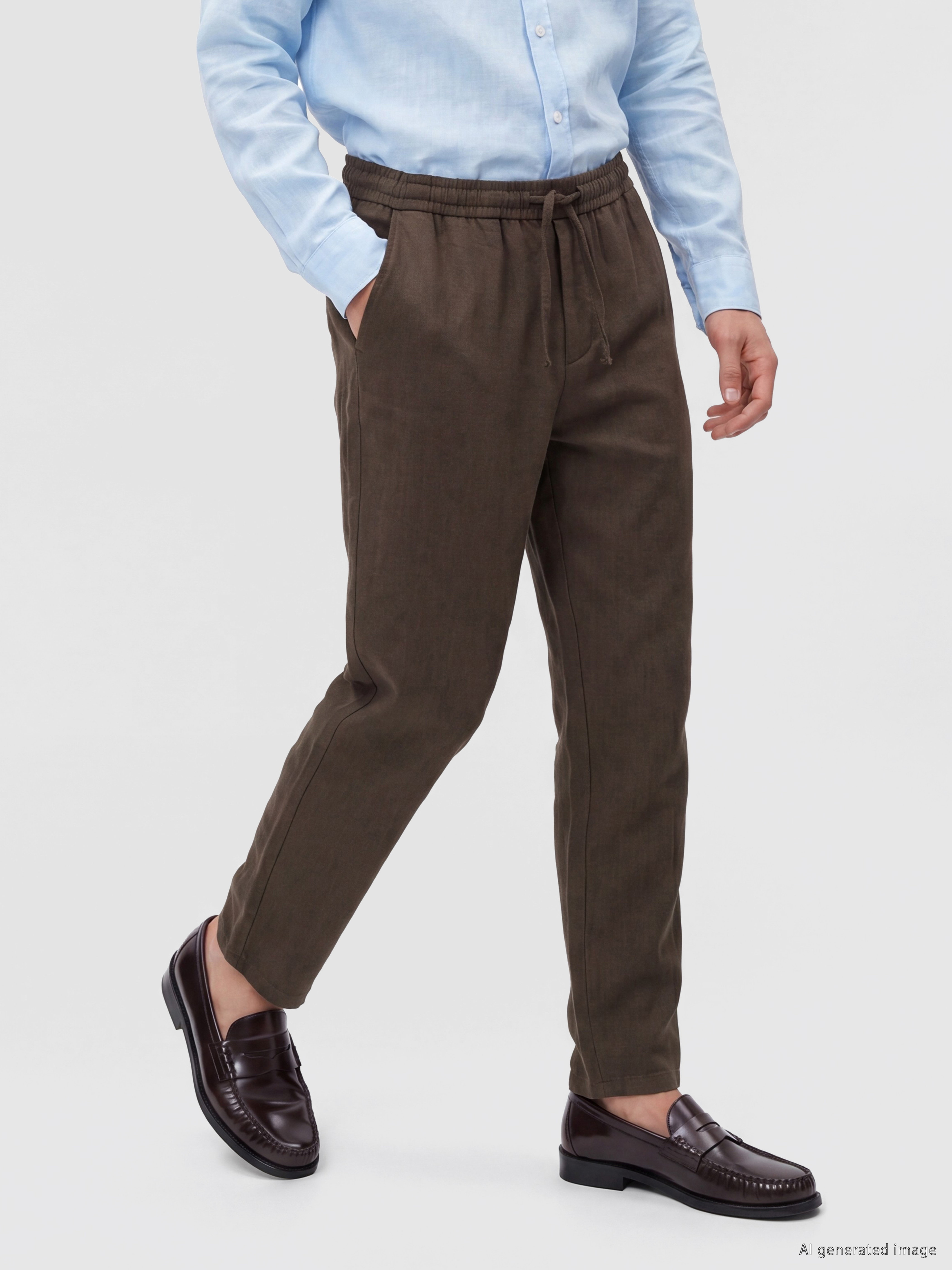 LCW Vision Regular Fit %100 Keten Erkek Gömlek görsel 3