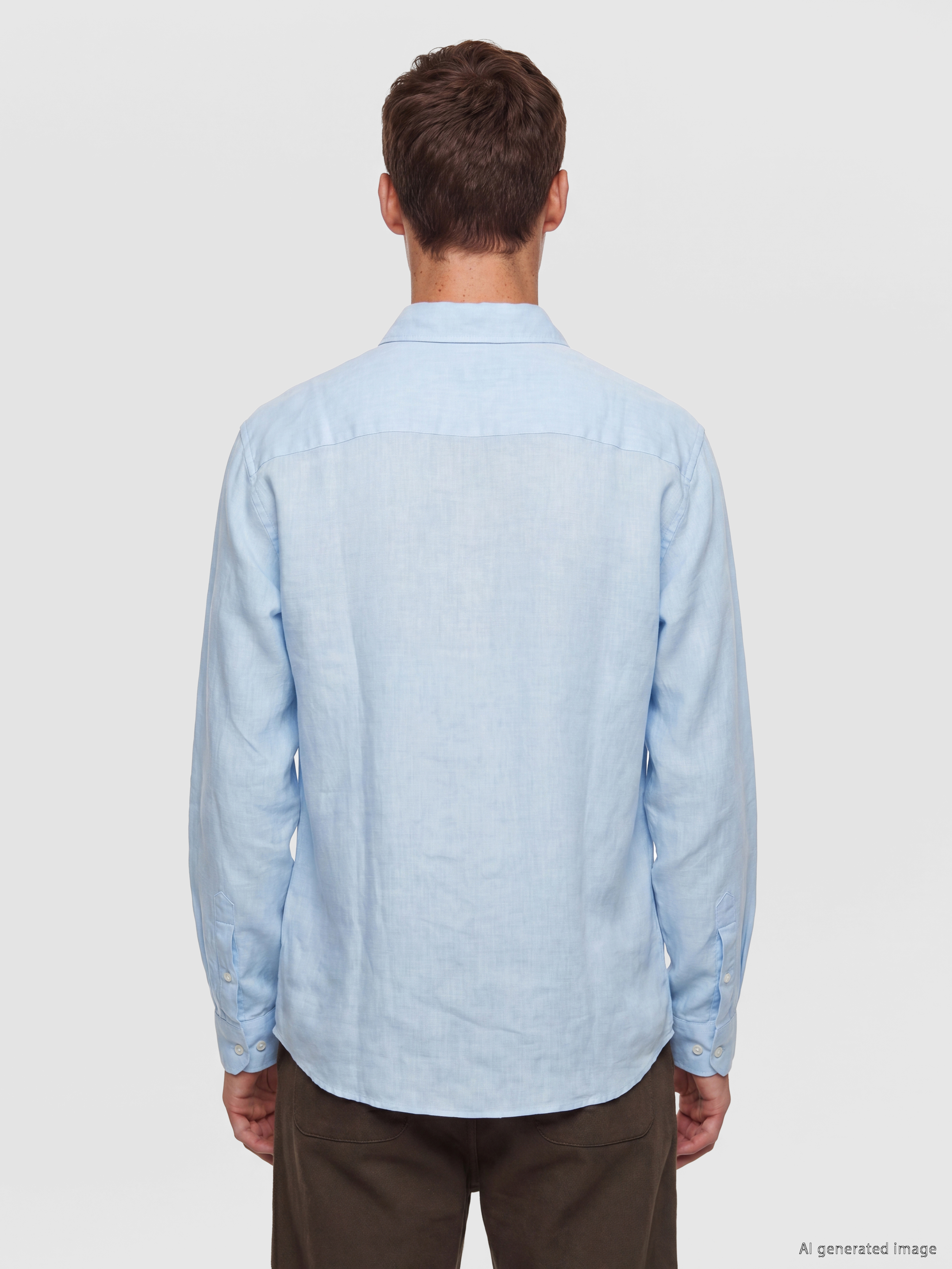 LCW Vision Regular Fit %100 Keten Erkek Gömlek görsel 5