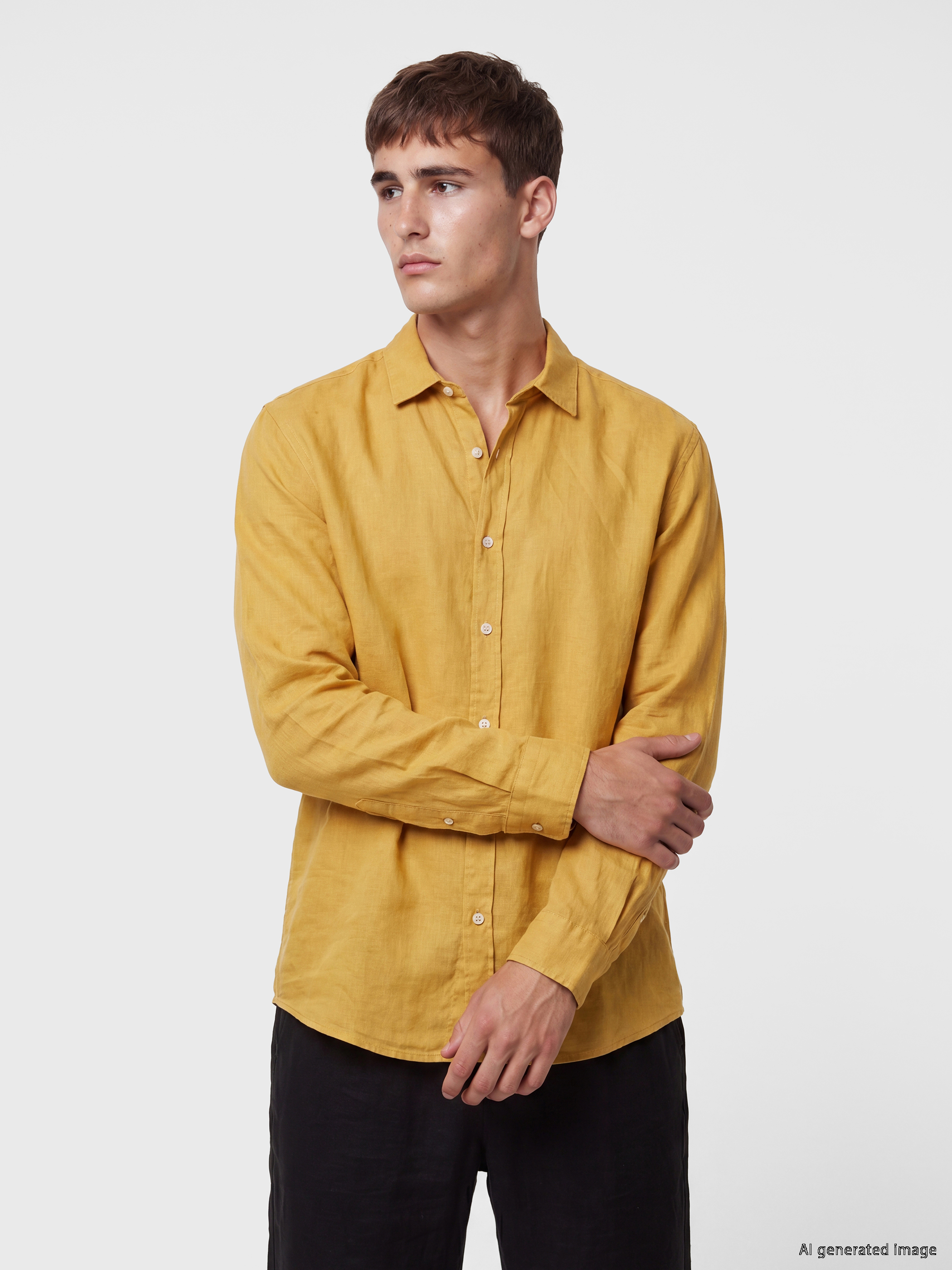LCW Vision Regular Fit %100 Keten Erkek Gömlek