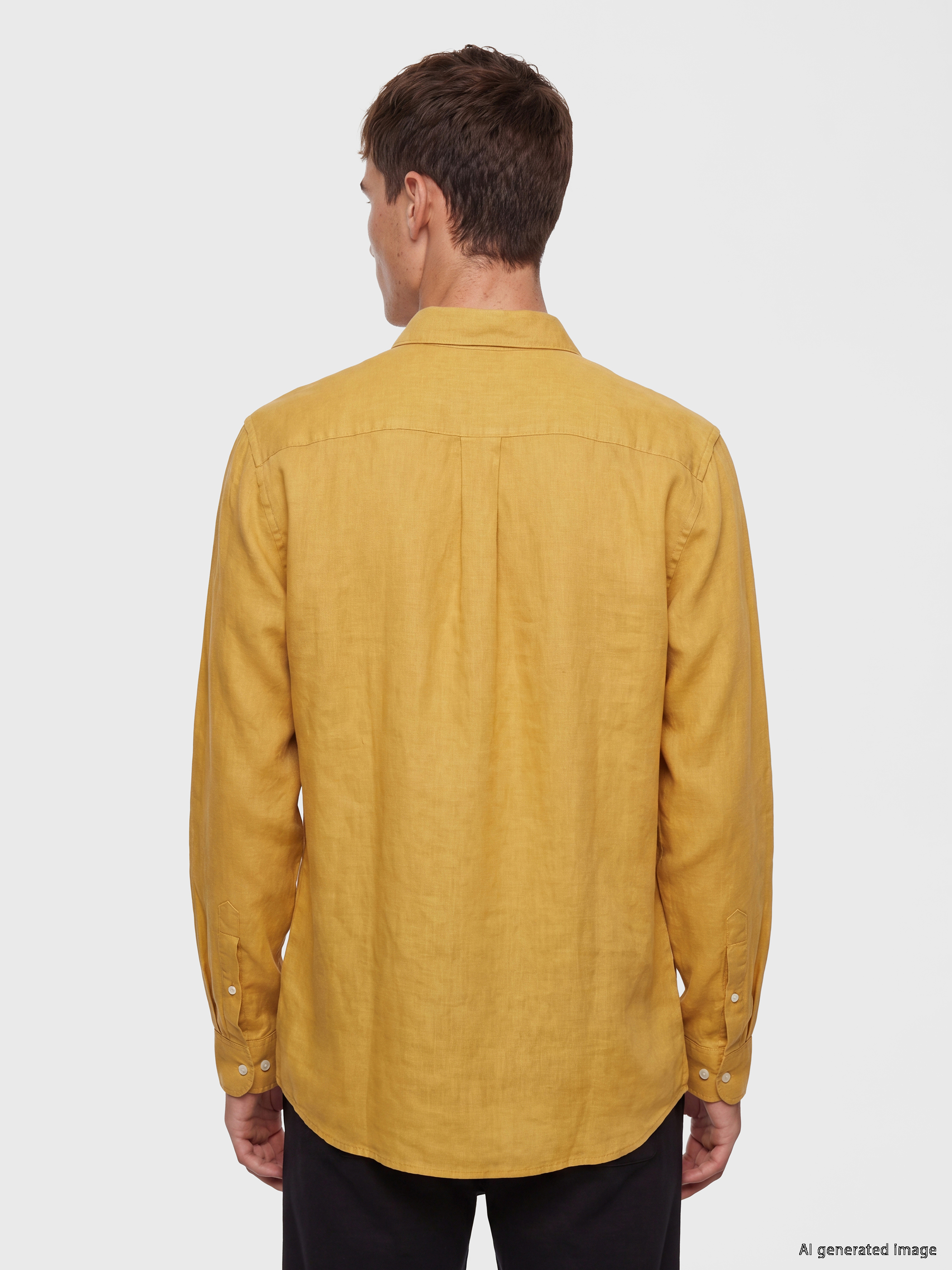 LCW Vision Regular Fit %100 Keten Erkek Gömlek görsel 4