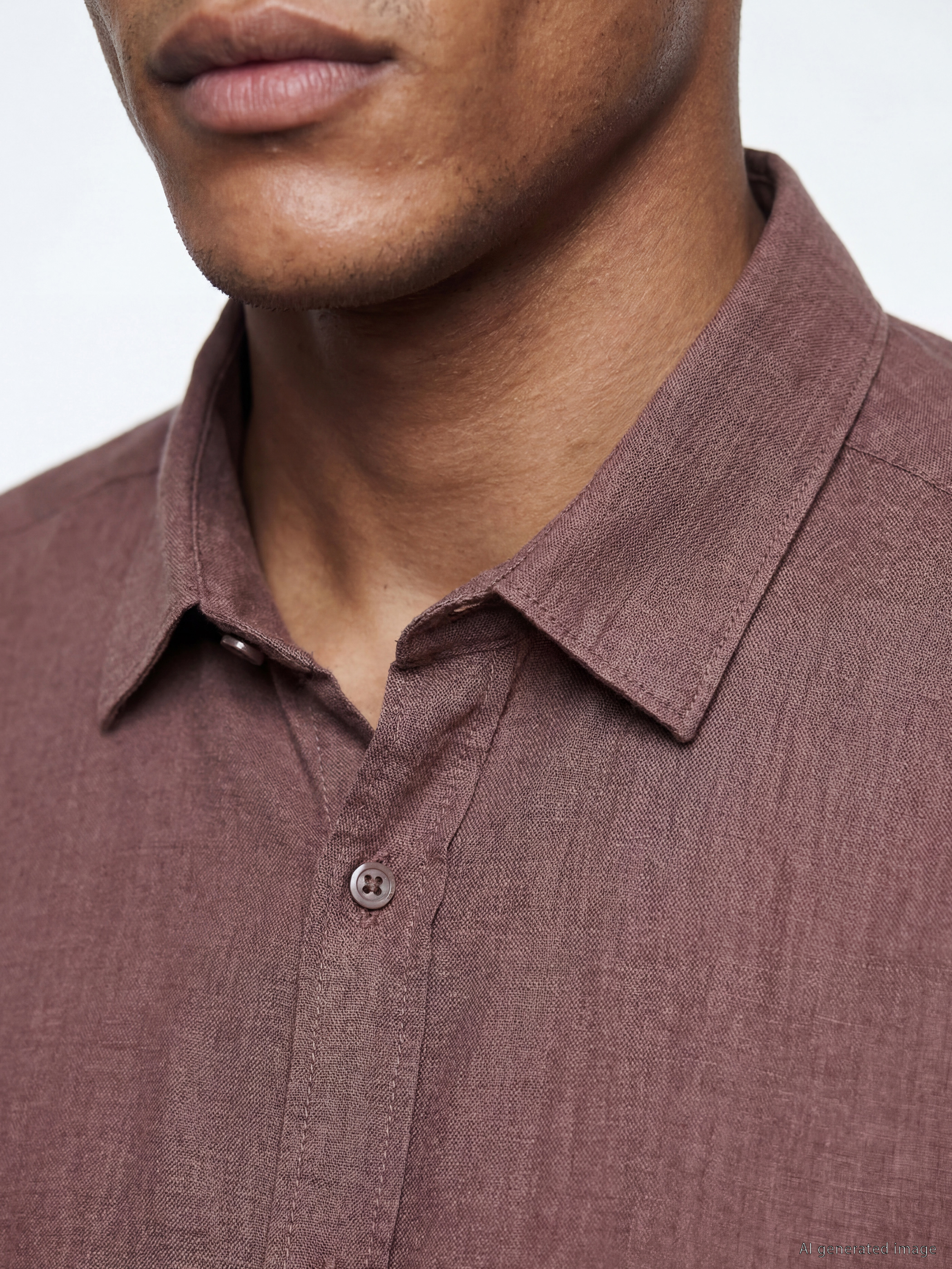 LCW Vision Regular Fit %100 Keten Erkek Gömlek görsel 3