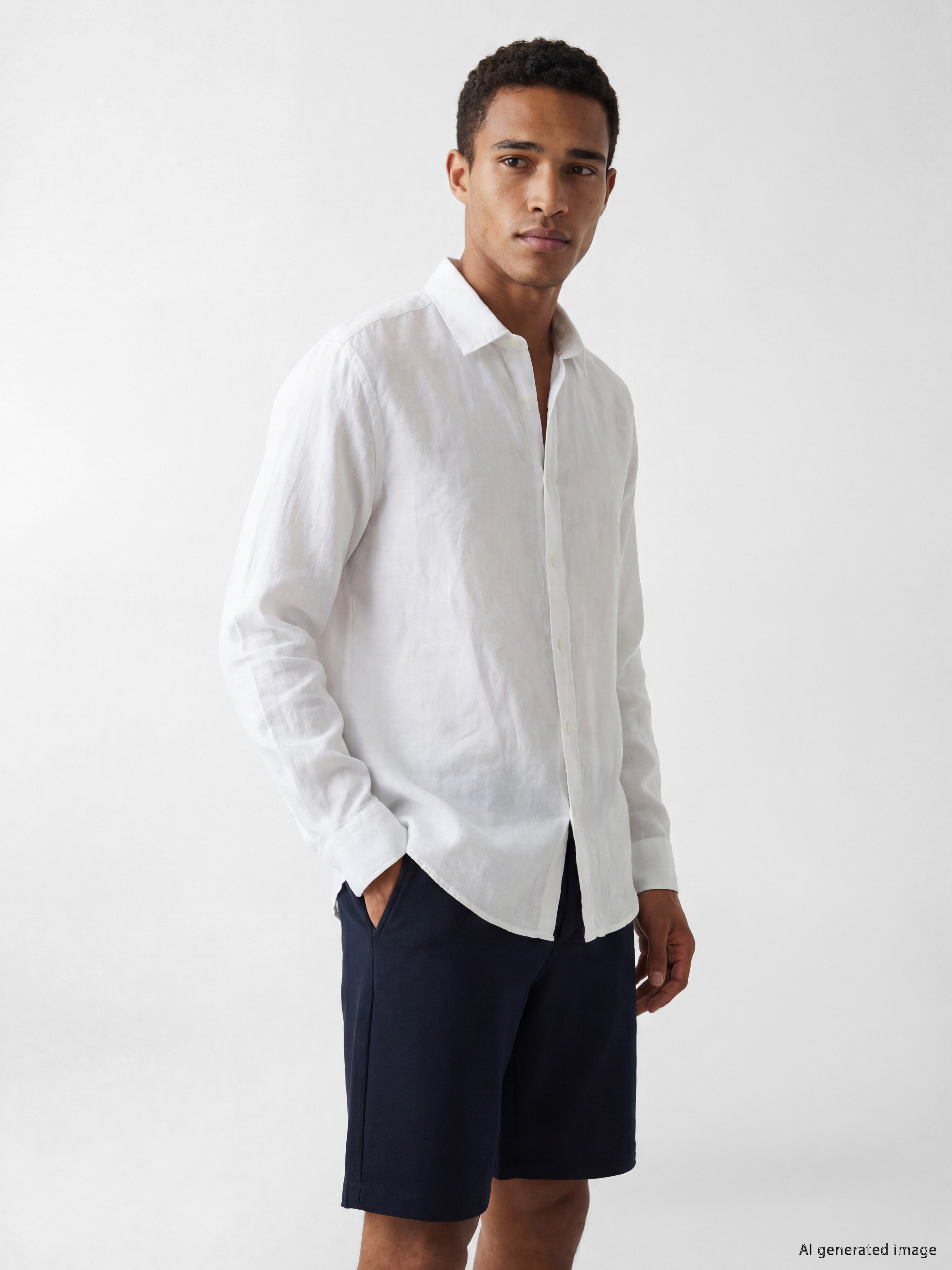 LCW Vision Regular Fit %100 Keten Erkek Gömlek