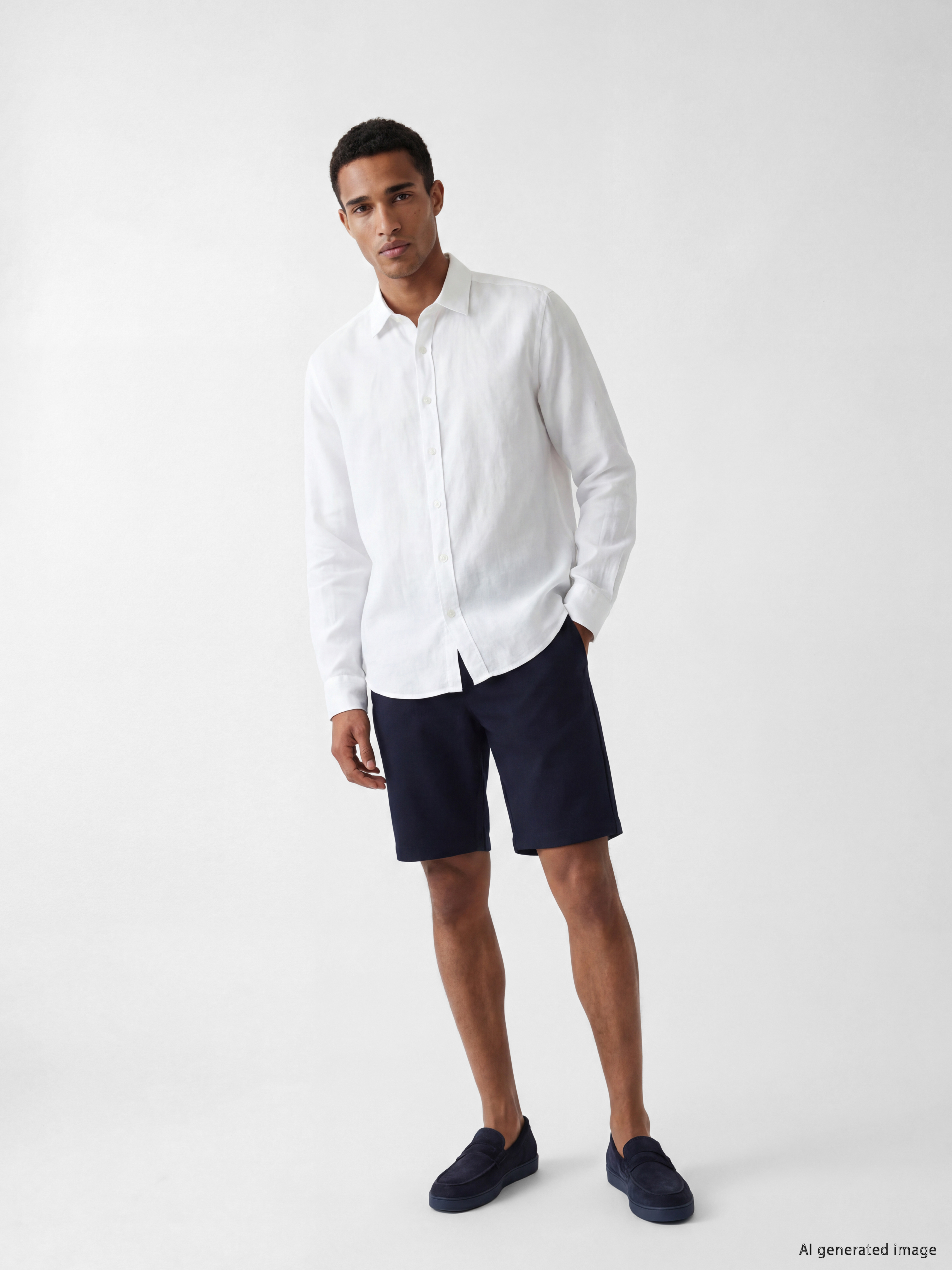 LCW Vision Regular Fit %100 Keten Erkek Gömlek görsel 2