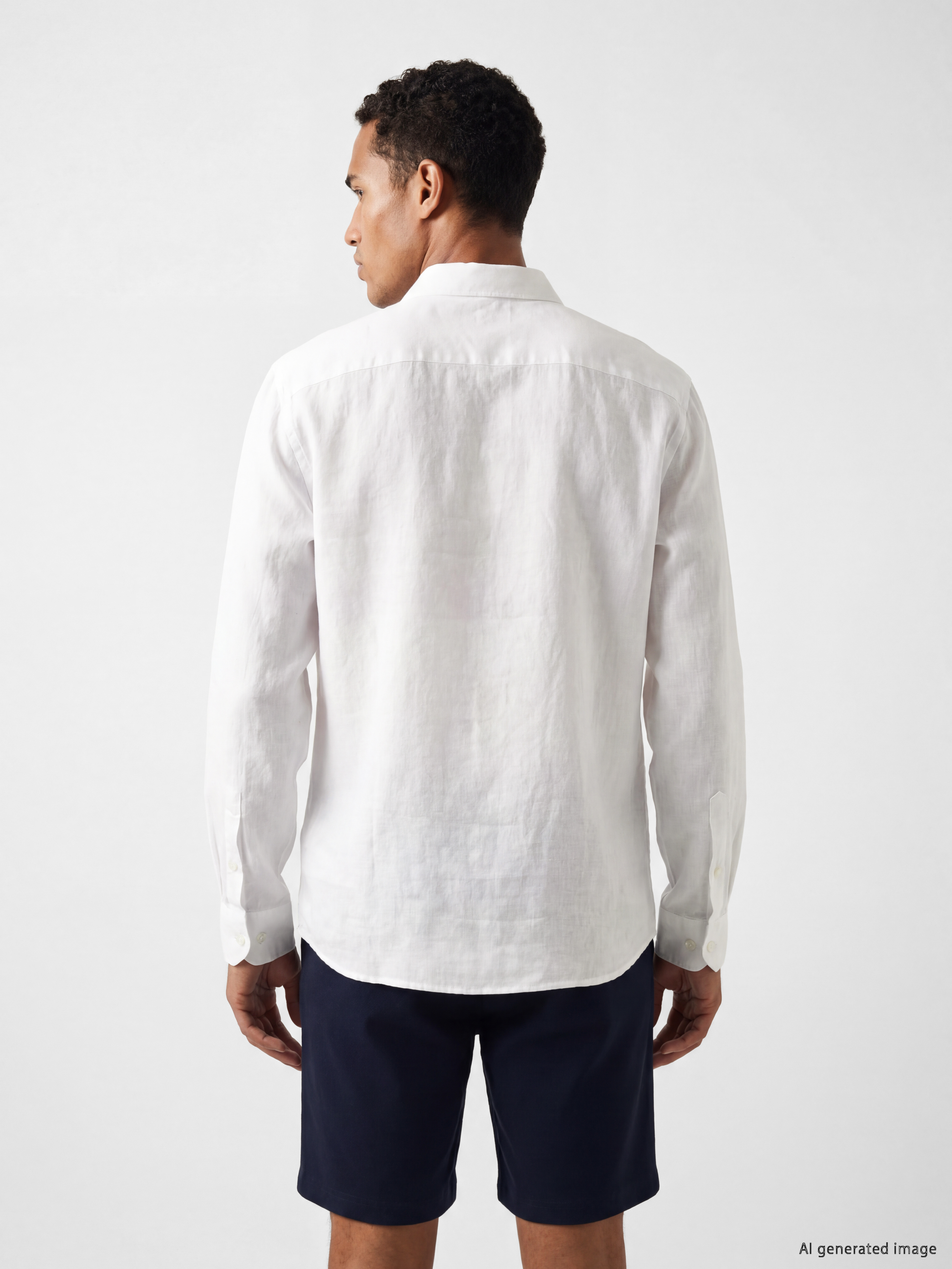 LCW Vision Regular Fit %100 Keten Erkek Gömlek görsel 4