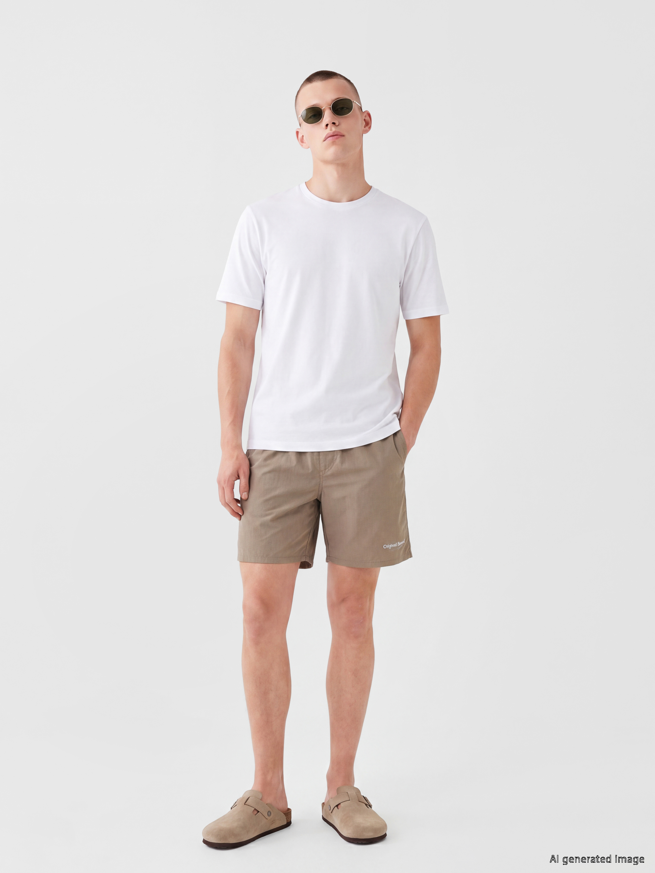 LCW SWIMWEAR Kısa Boy Baskılı Erkek Deniz Şortu