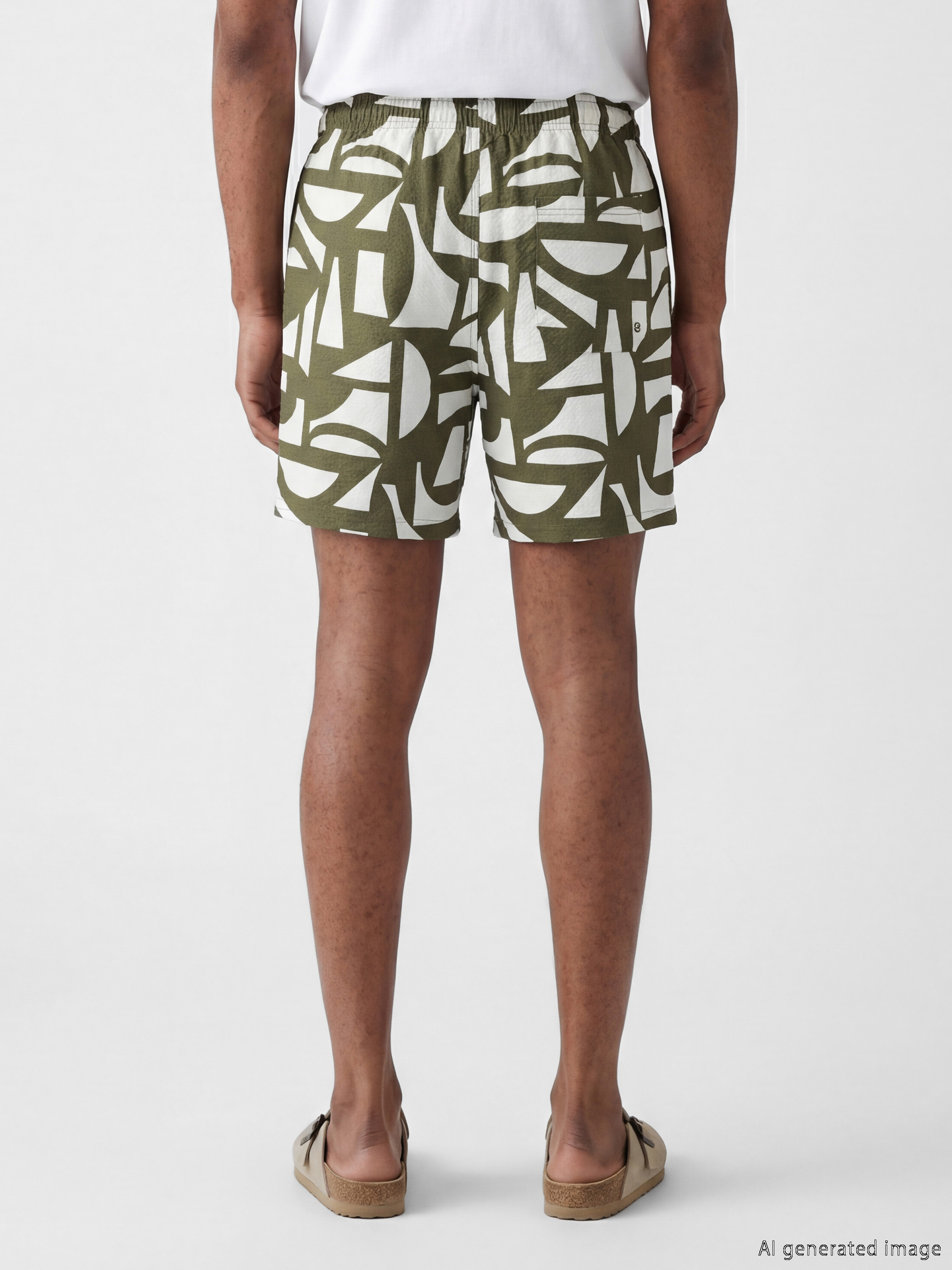 LCW SWIMWEAR Kısa Boy Desenli Erkek Deniz Şortu görsel 3