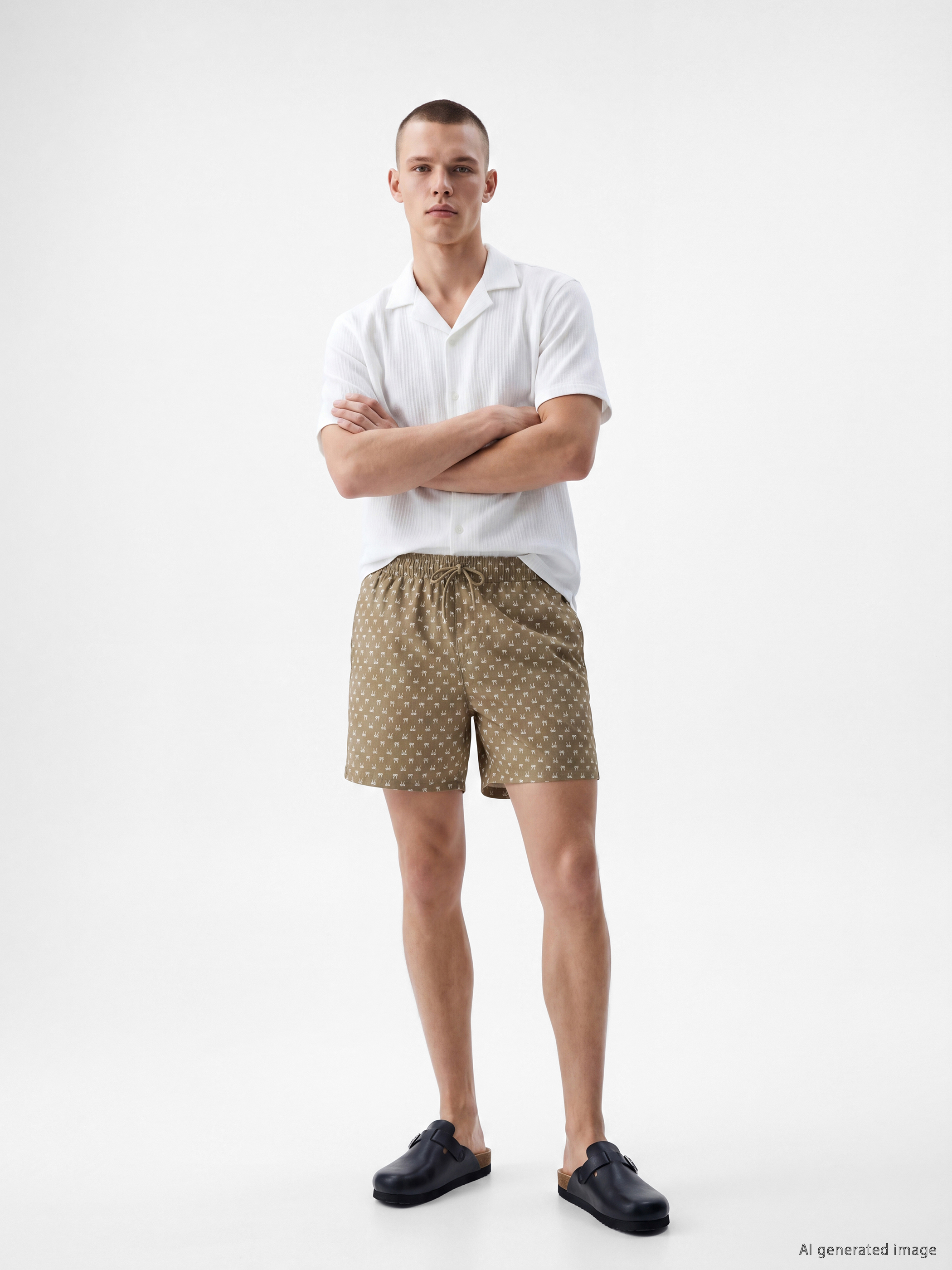 LCW SWIMWEAR Kısa Boy Desenli Erkek Deniz Şortu