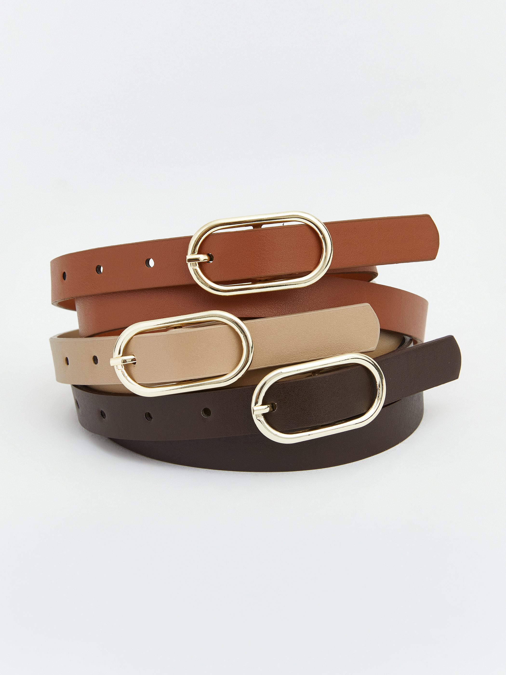 LCW ACCESSORIES Deri Görünümlü Kadın Kemer 3'lü
