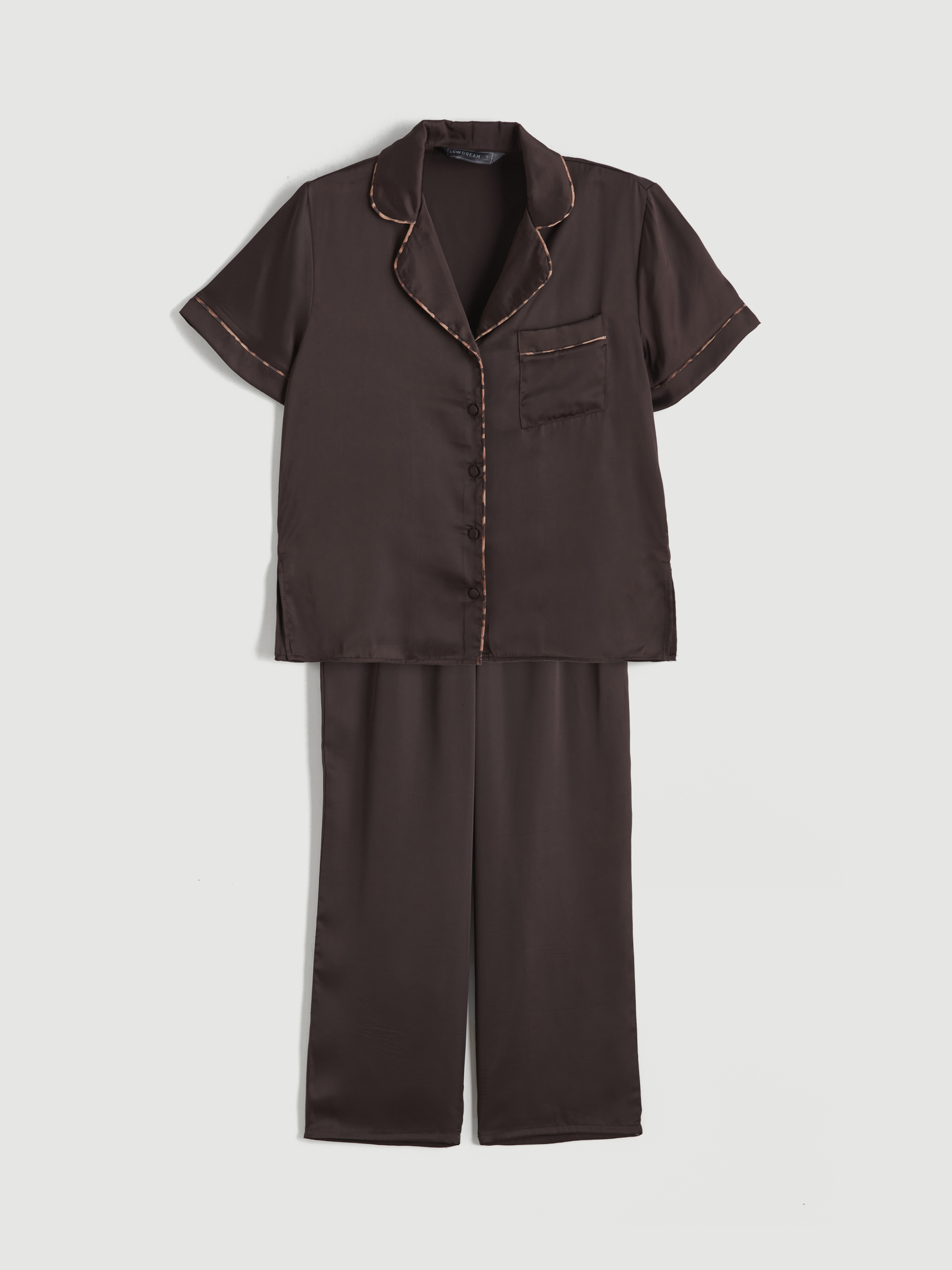 LCW DREAM Gömlek Yaka Saten Kadın Pijama Takım görsel 6