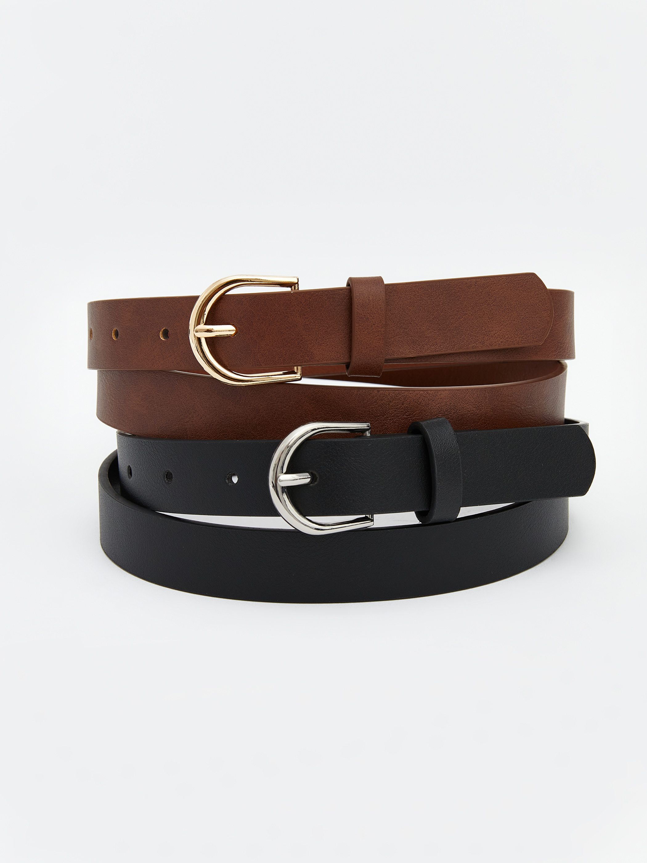 LCW ACCESSORIES Deri Görünümlü Kadın Kemer 2'li