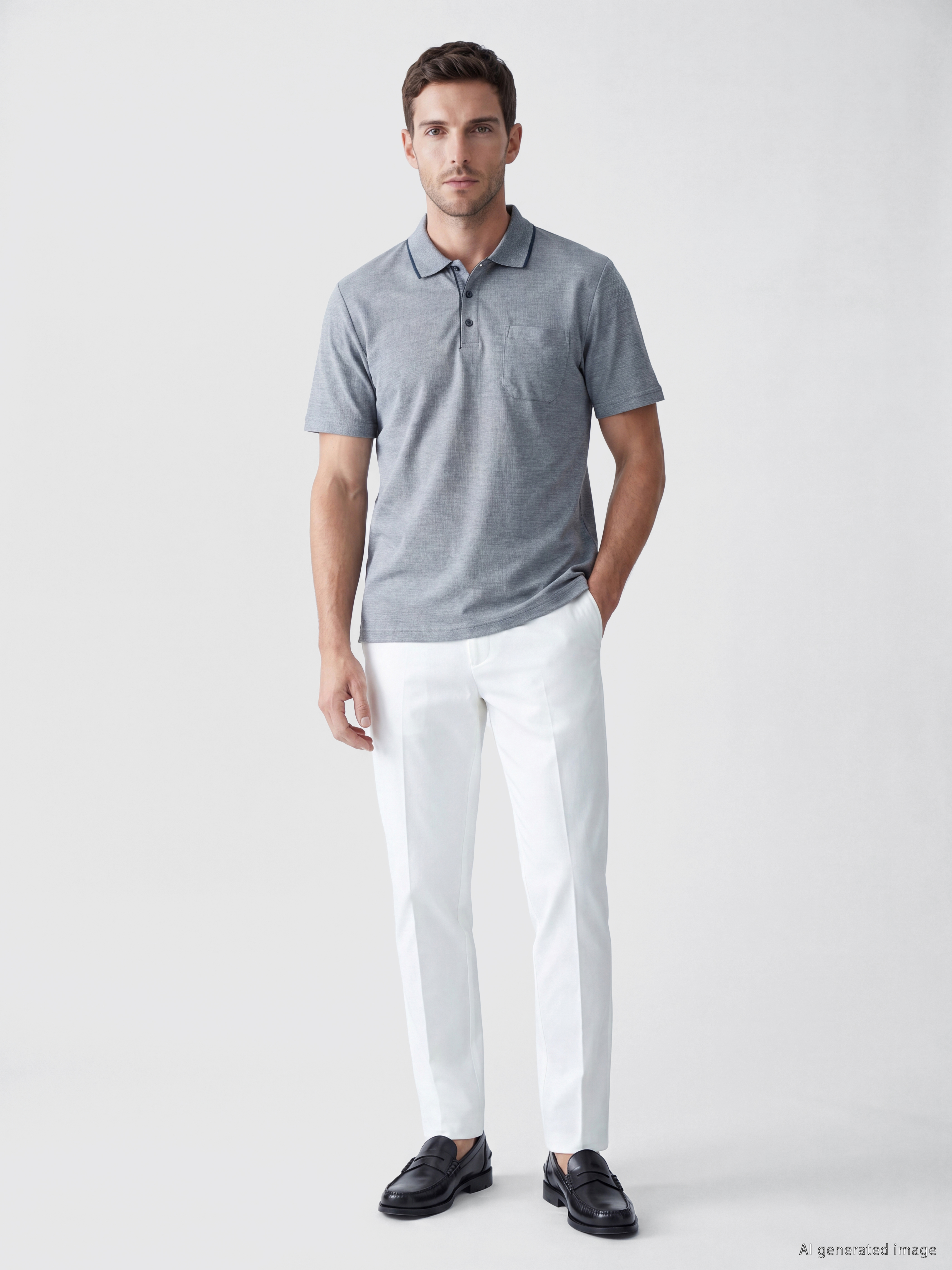LCWAIKIKI Classic Polo Yaka Pike Erkek Tişört görsel 2