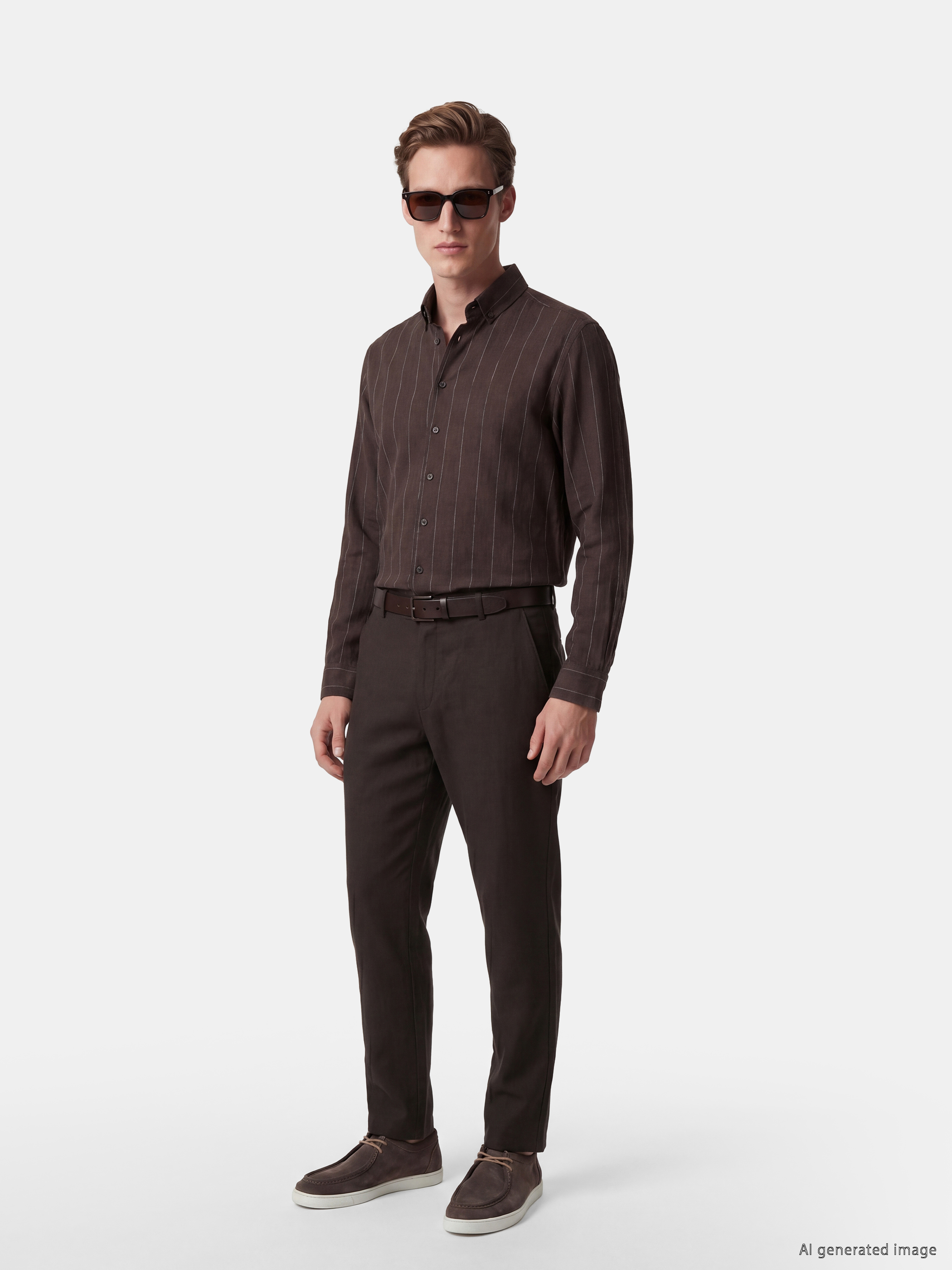 SOUTHBLUE Regular Fit Çizgili Poplin Erkek Gömlek görsel 2