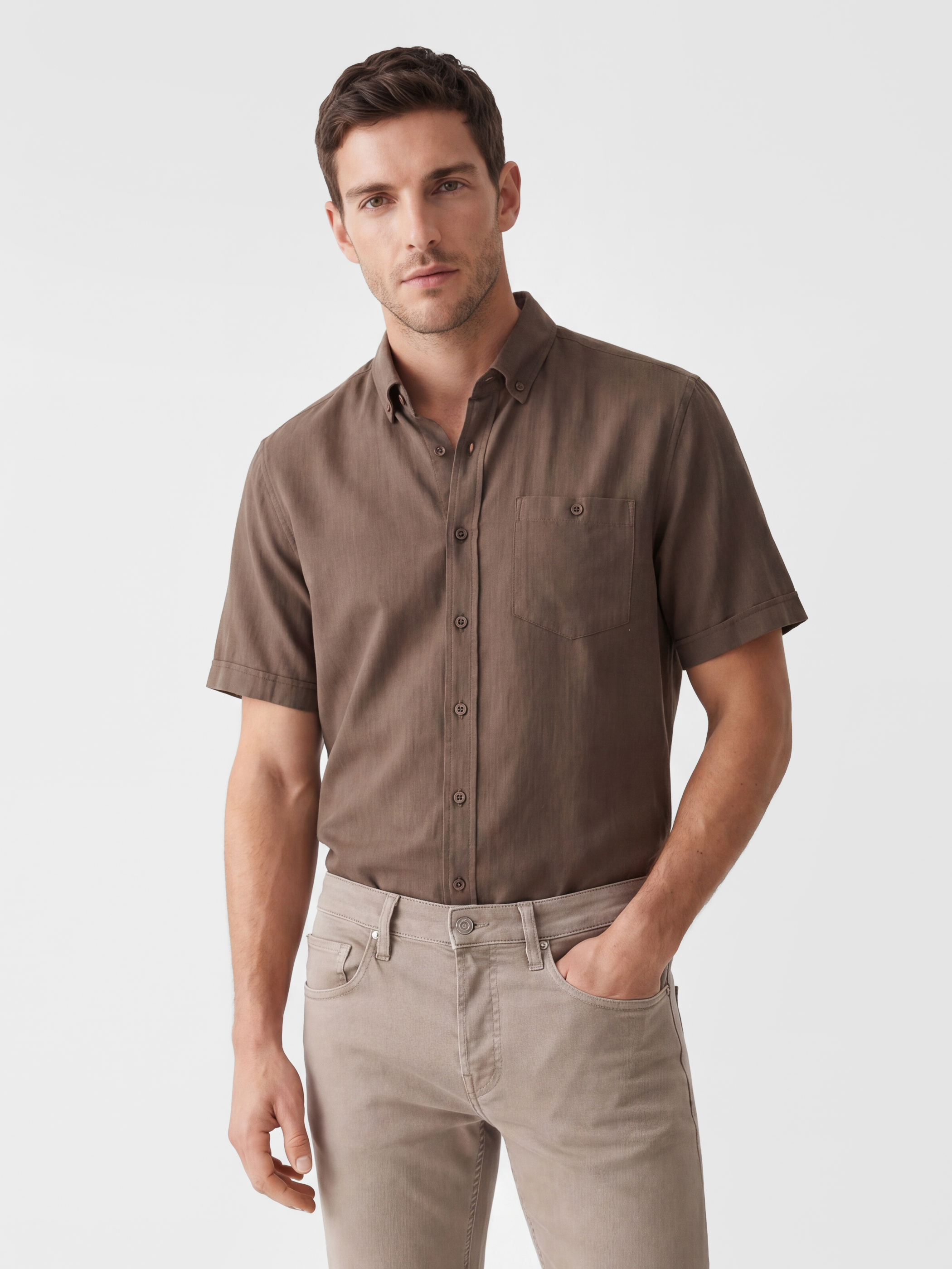 LCWAIKIKI Classic Regular Fit Armürlü Erkek Gömlek