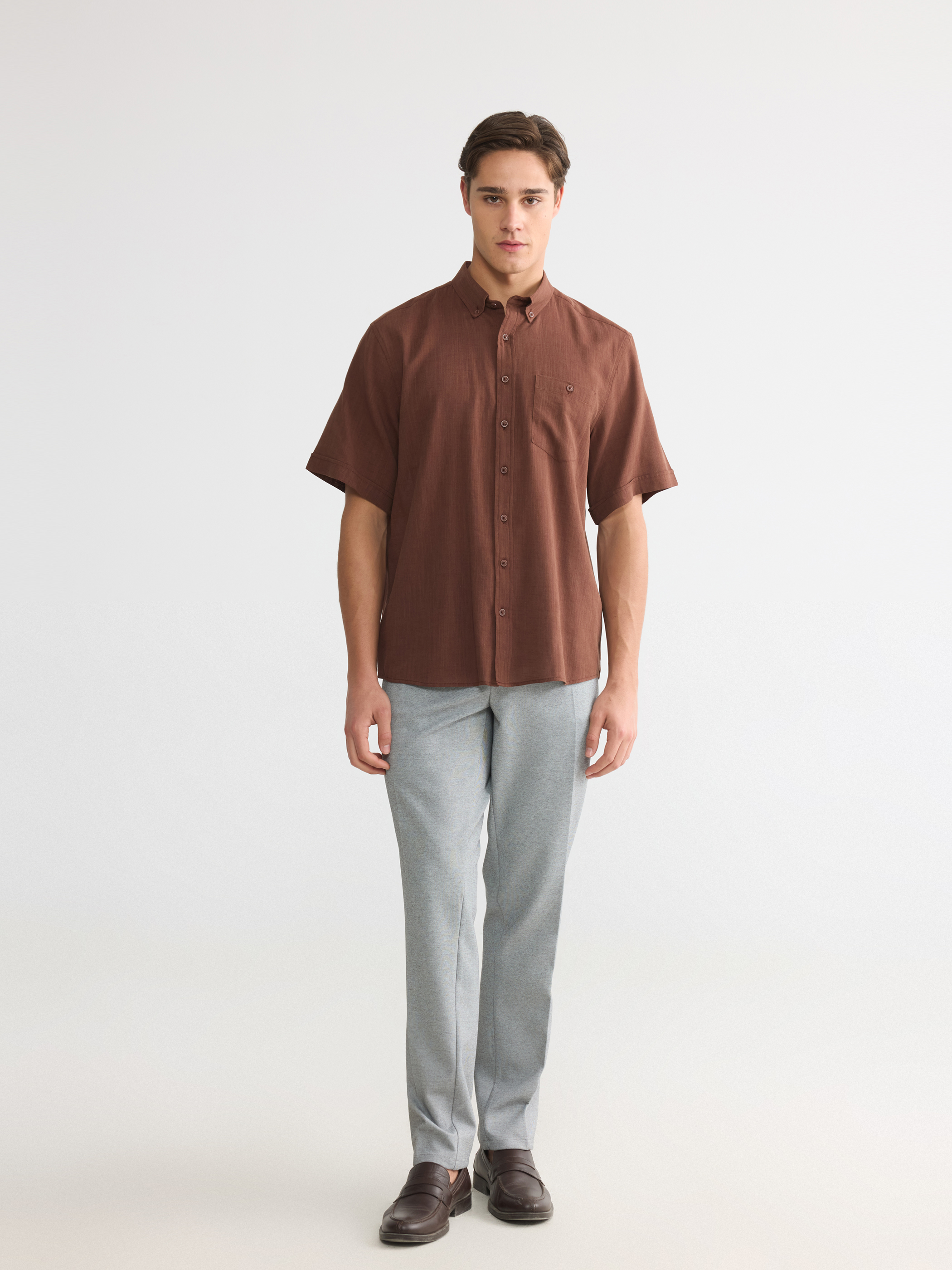 LCWAIKIKI Classic Regular Fit Armürlü Erkek Gömlek görsel 2