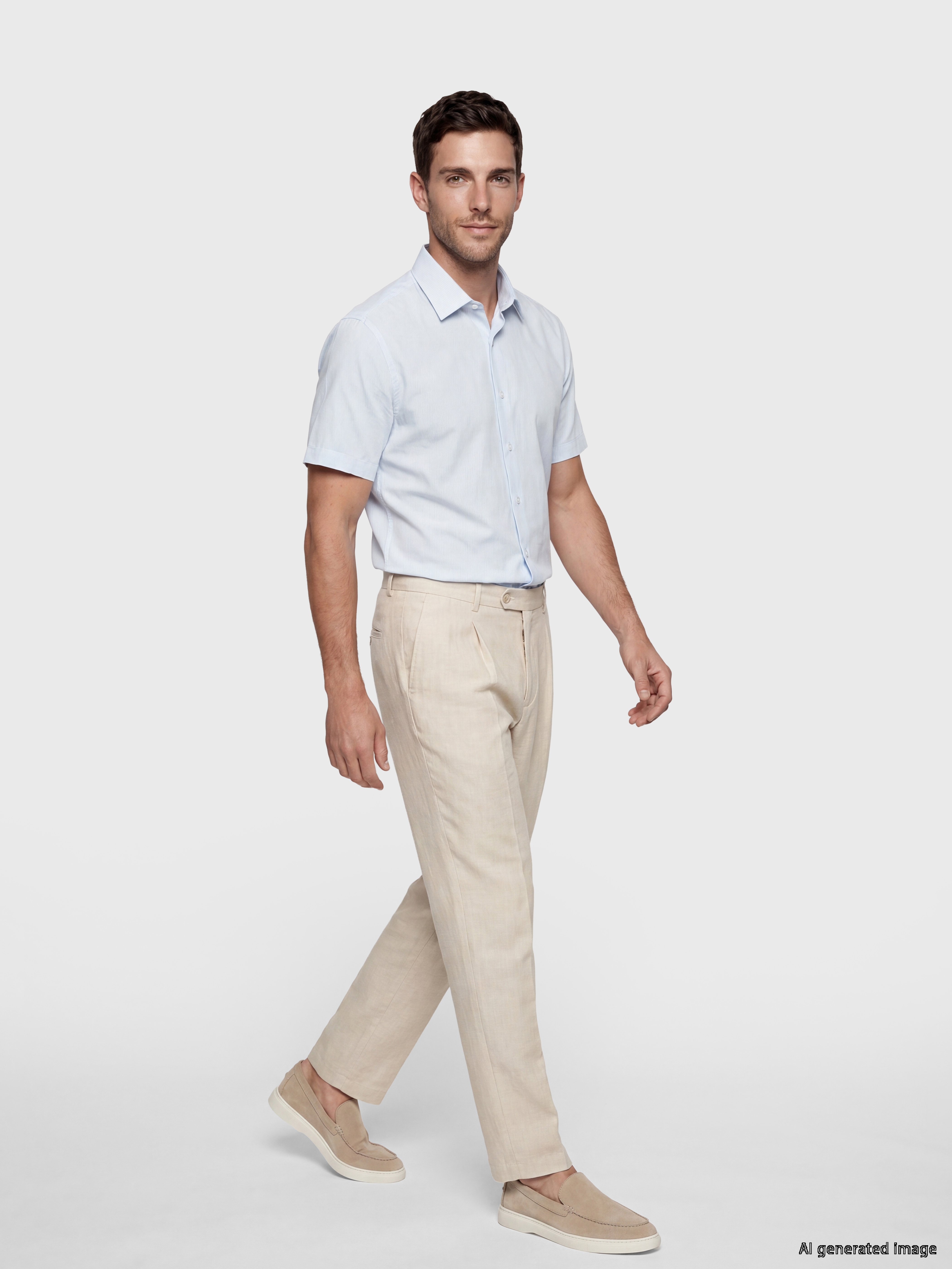 LCW BUSINESS Slim Fit Erkek Dokulu Gömlek görsel 2