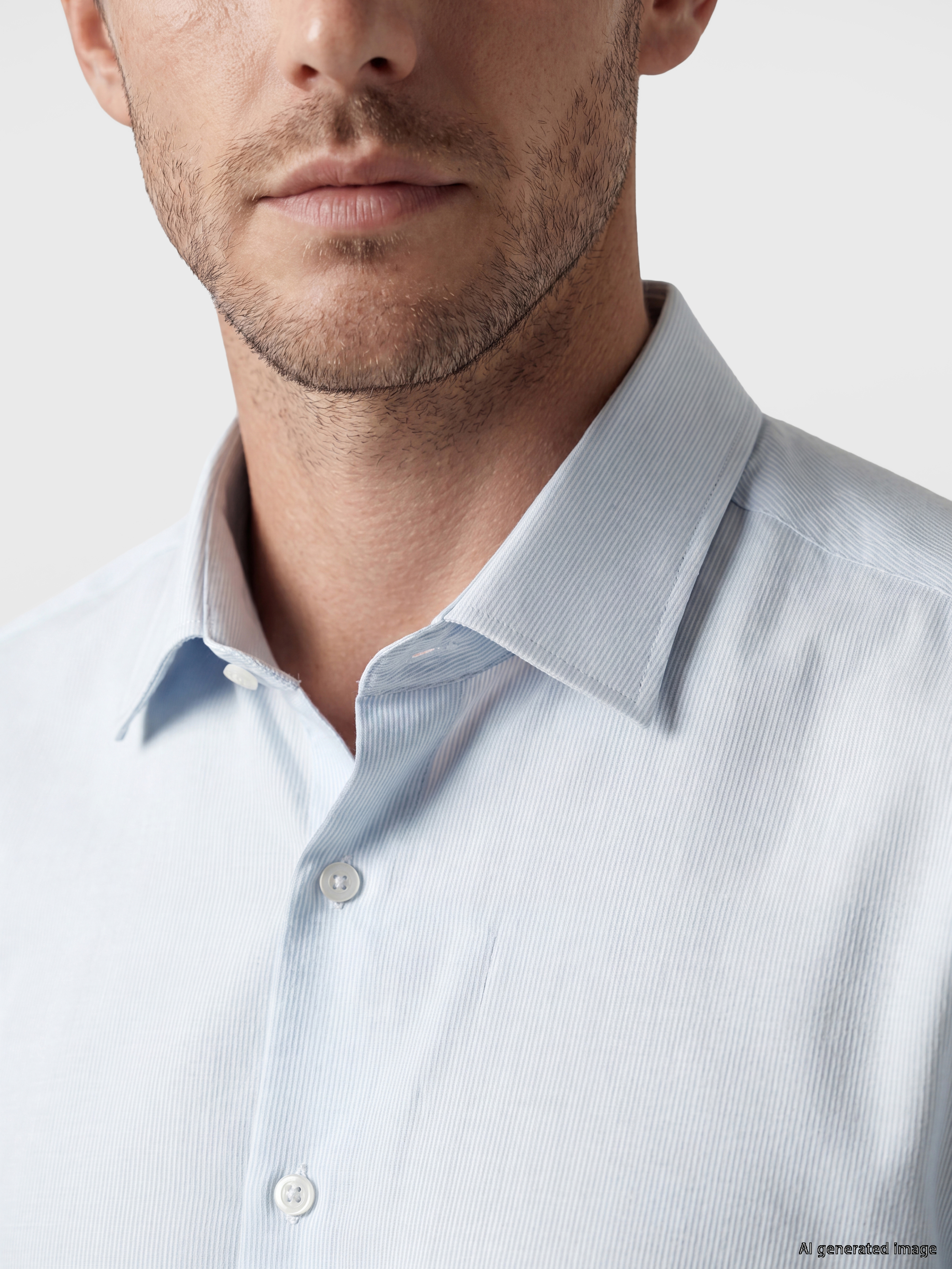 LCW BUSINESS Slim Fit Erkek Dokulu Gömlek görsel 3