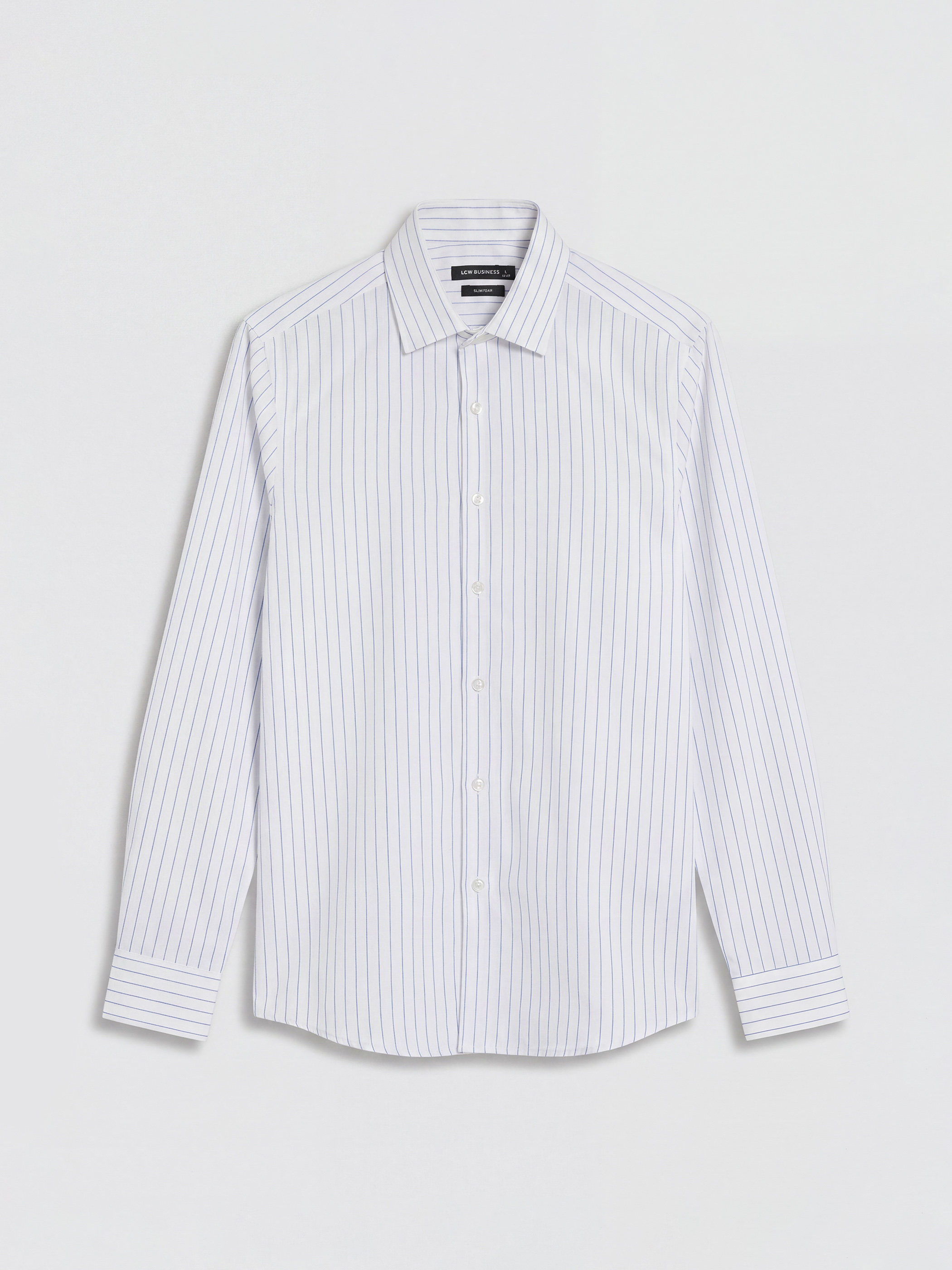 LCW BUSINESS Slim Fit Çizgili Erkek Gömlek görsel 5