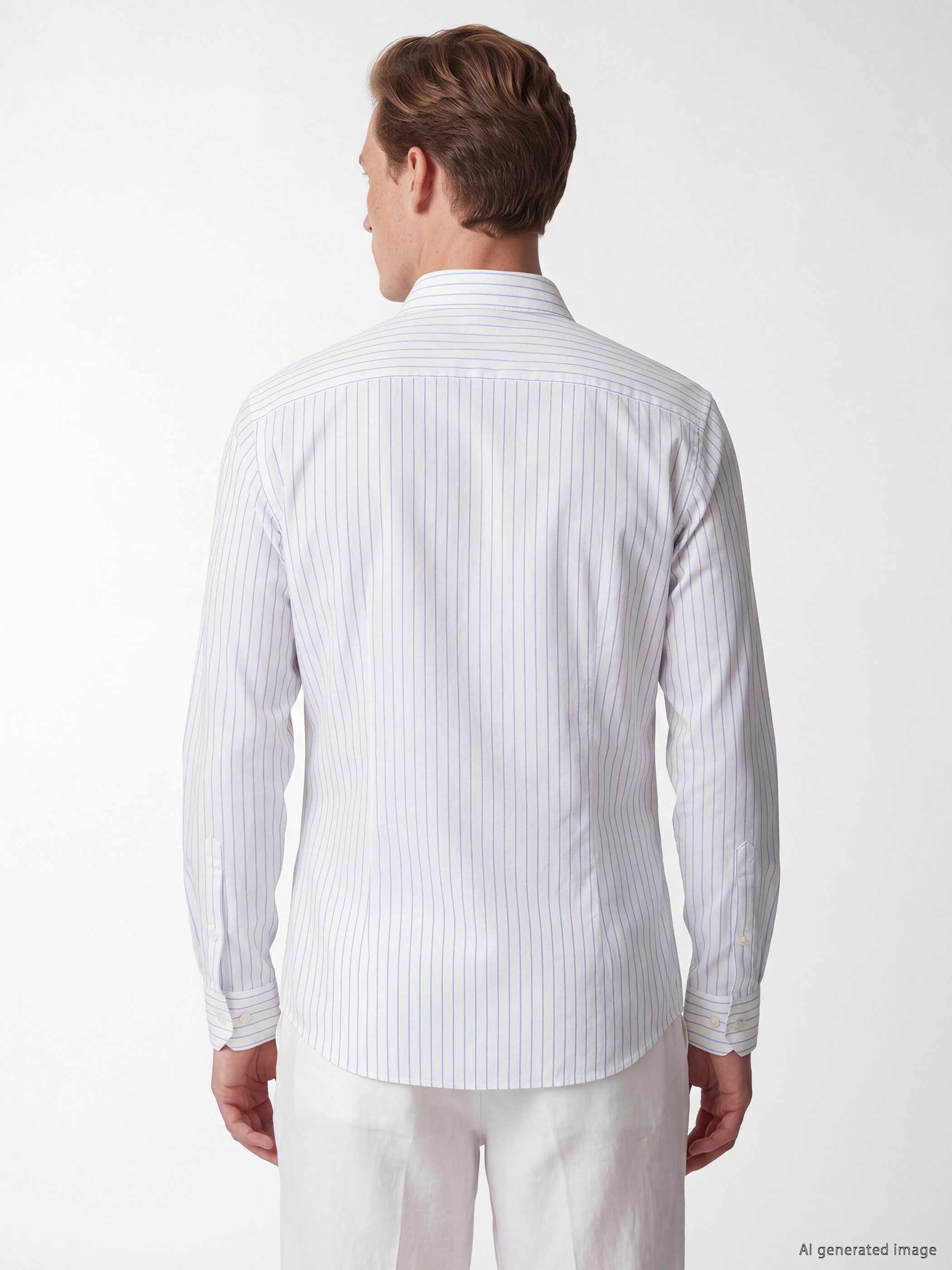 LCW BUSINESS Slim Fit Çizgili Erkek Gömlek görsel 4