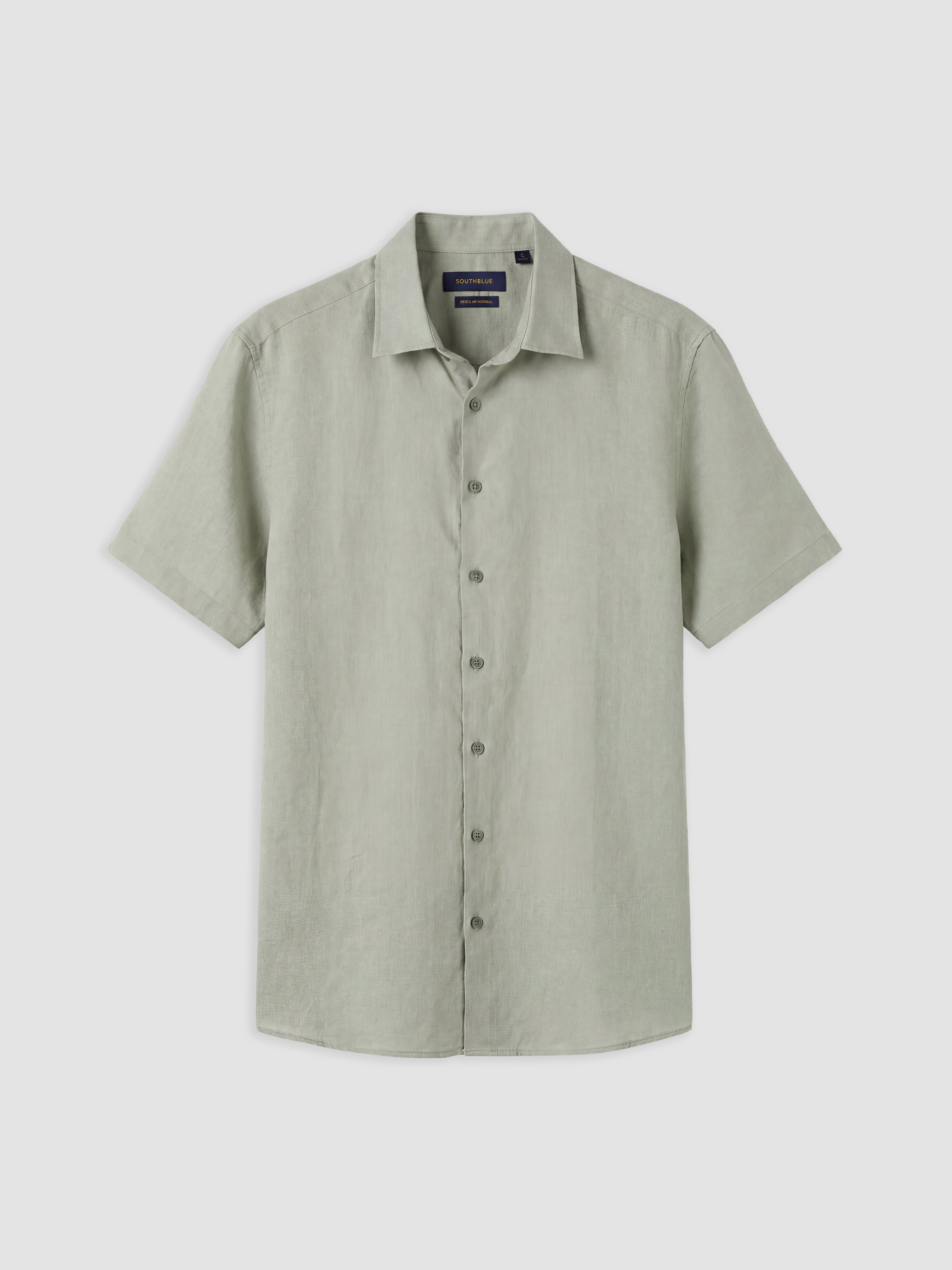 SOUTHBLUE Regular Fit %100 Keten Erkek Gömlek görsel 5