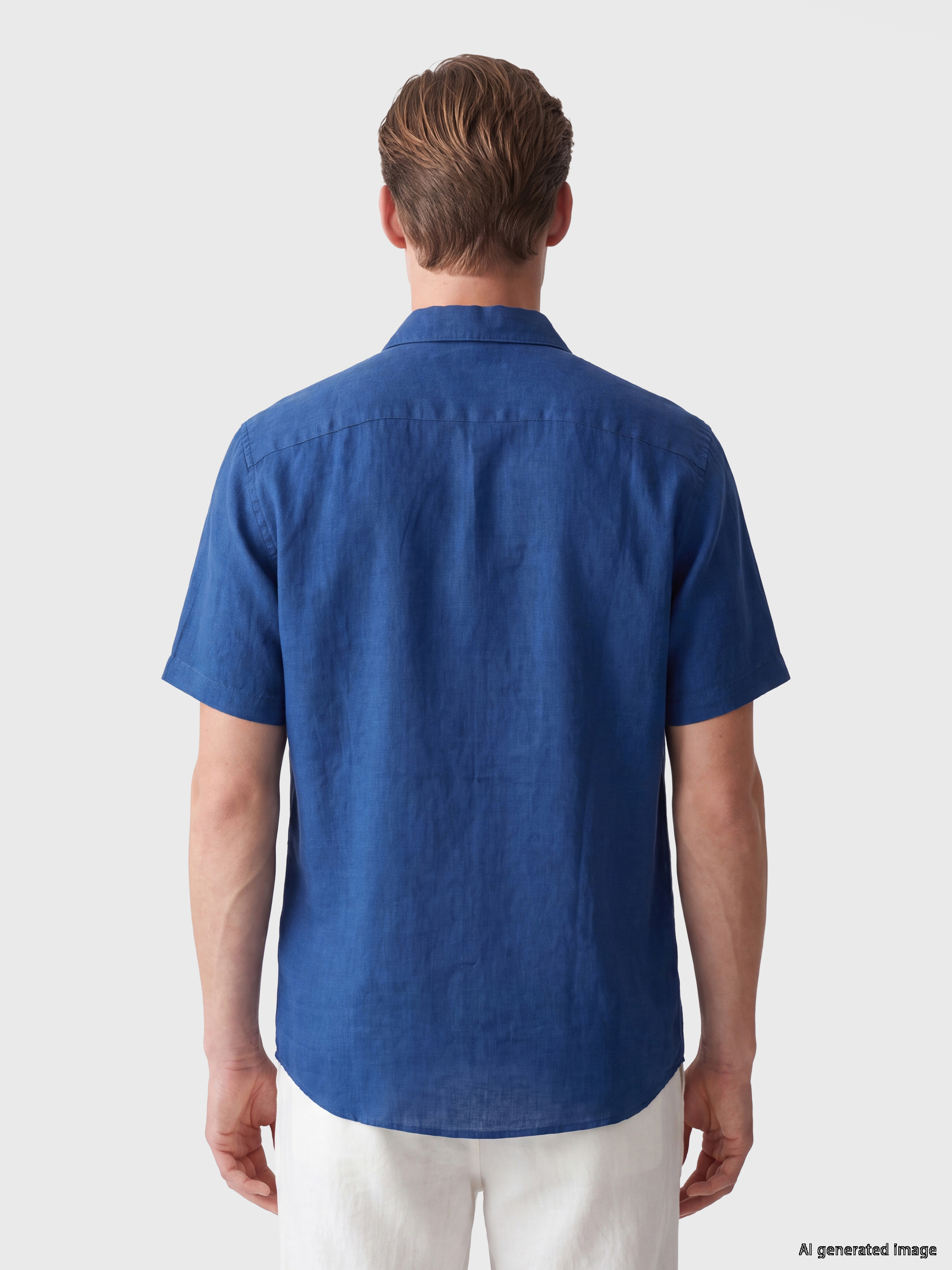 SOUTHBLUE Regular Fit %100 Keten Erkek Gömlek görsel 5