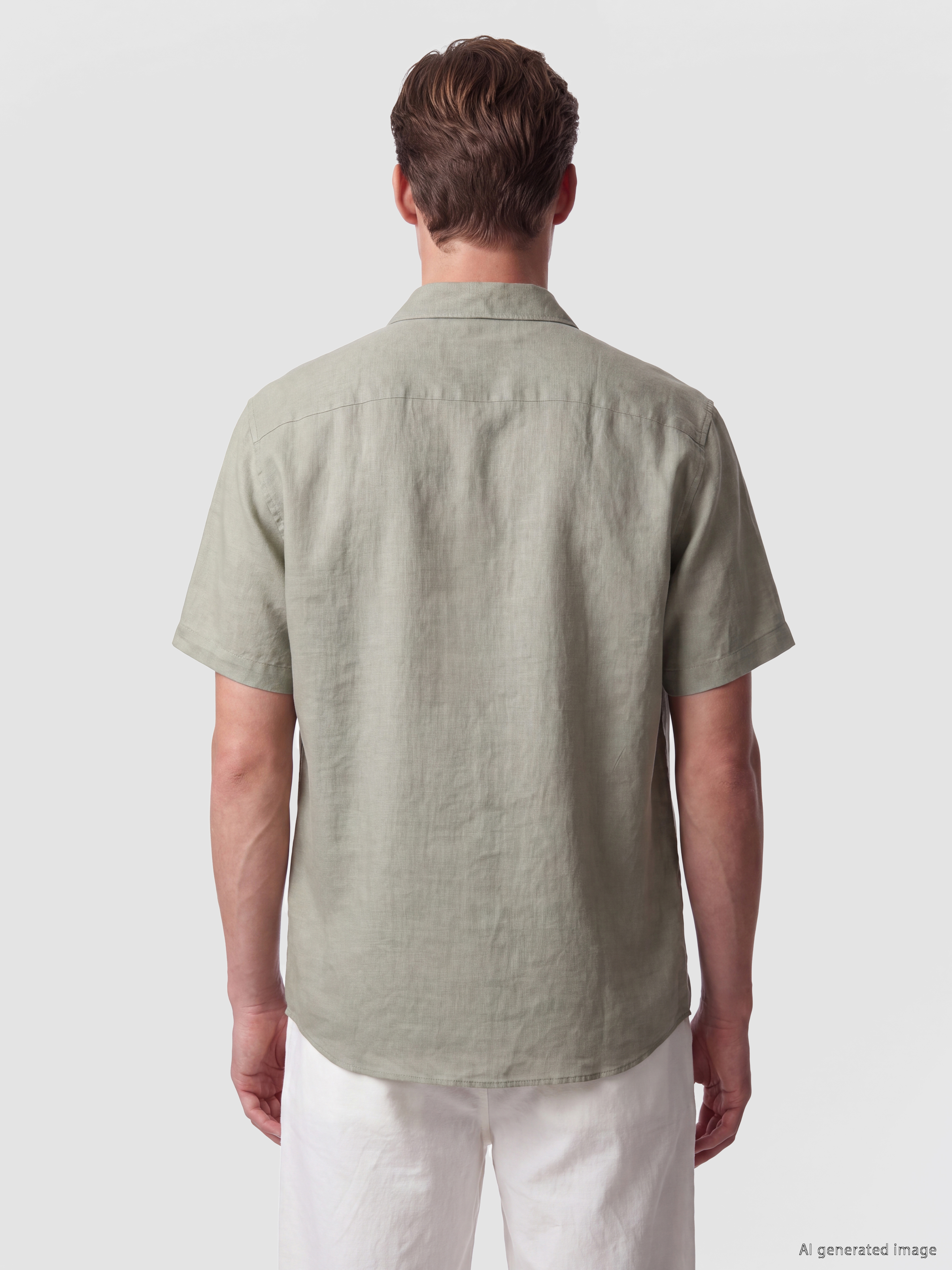 SOUTHBLUE Regular Fit %100 Keten Erkek Gömlek görsel 4