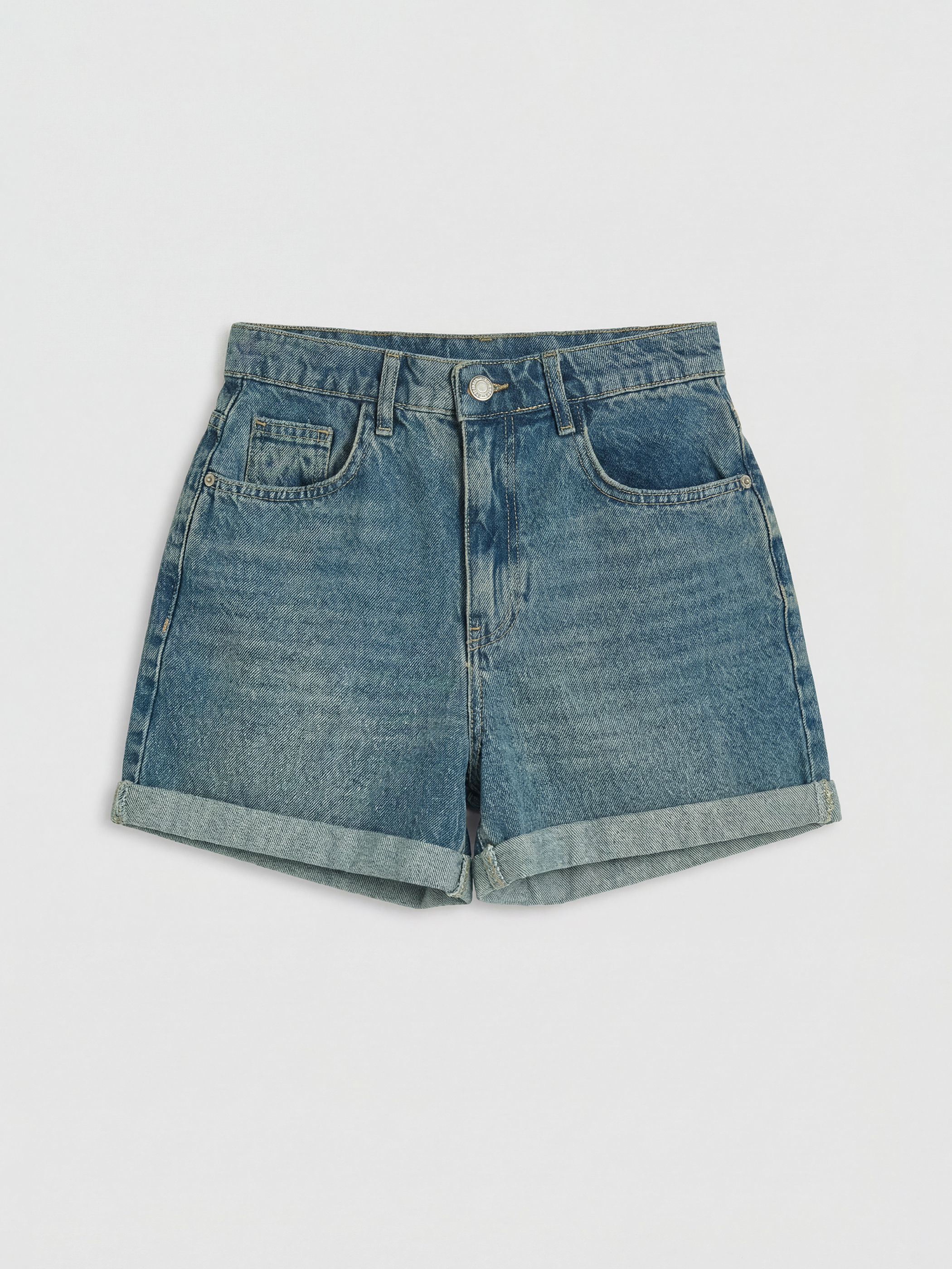LCW Jeans Yüksek Bel Kadın Jean Şort görsel 8