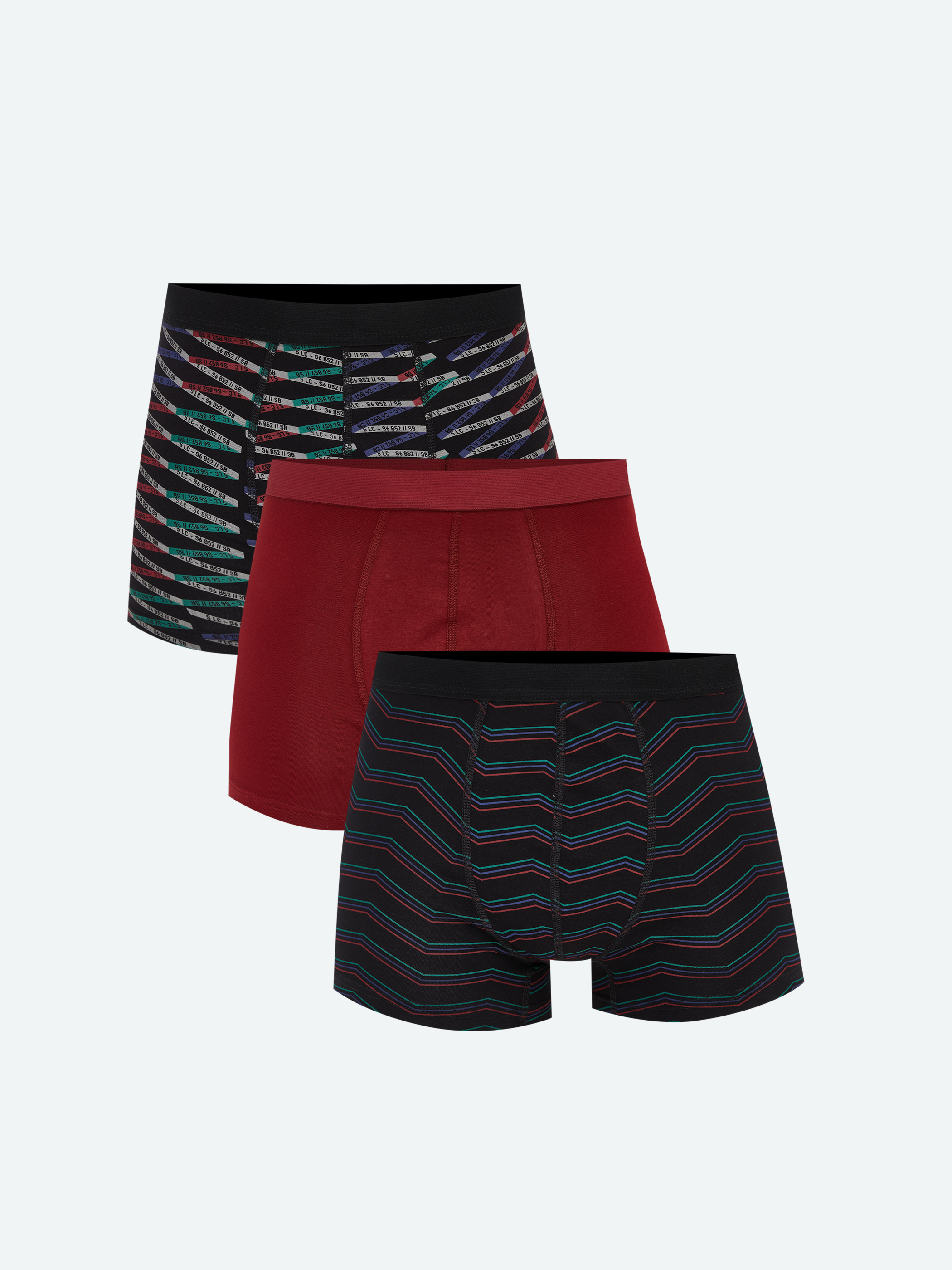 LC WAIKIKI Desenli Erkek Boxer 3'lü