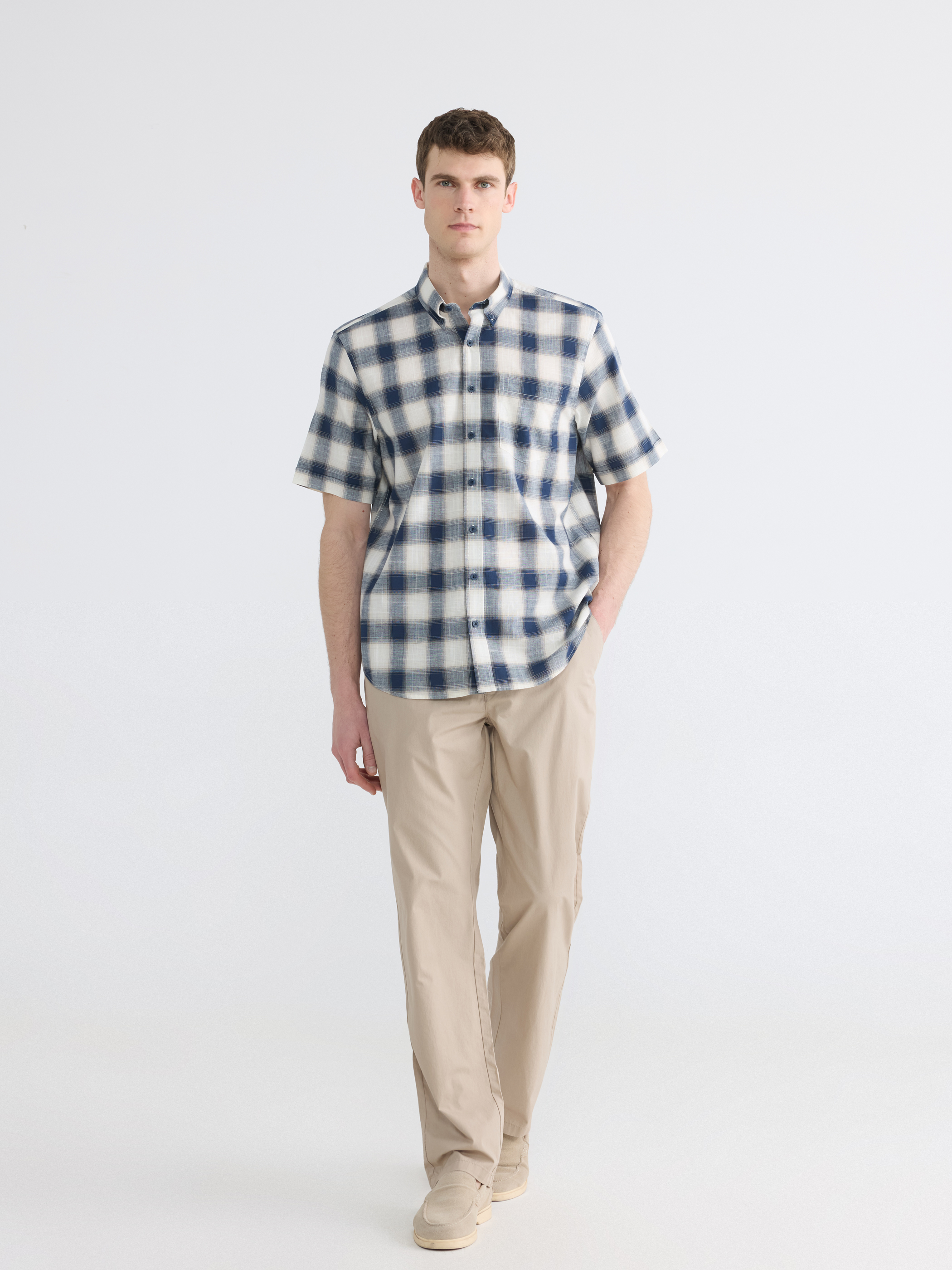 LCWAIKIKI Classic Regular Fit Ekose Erkek Gömlek görsel 4