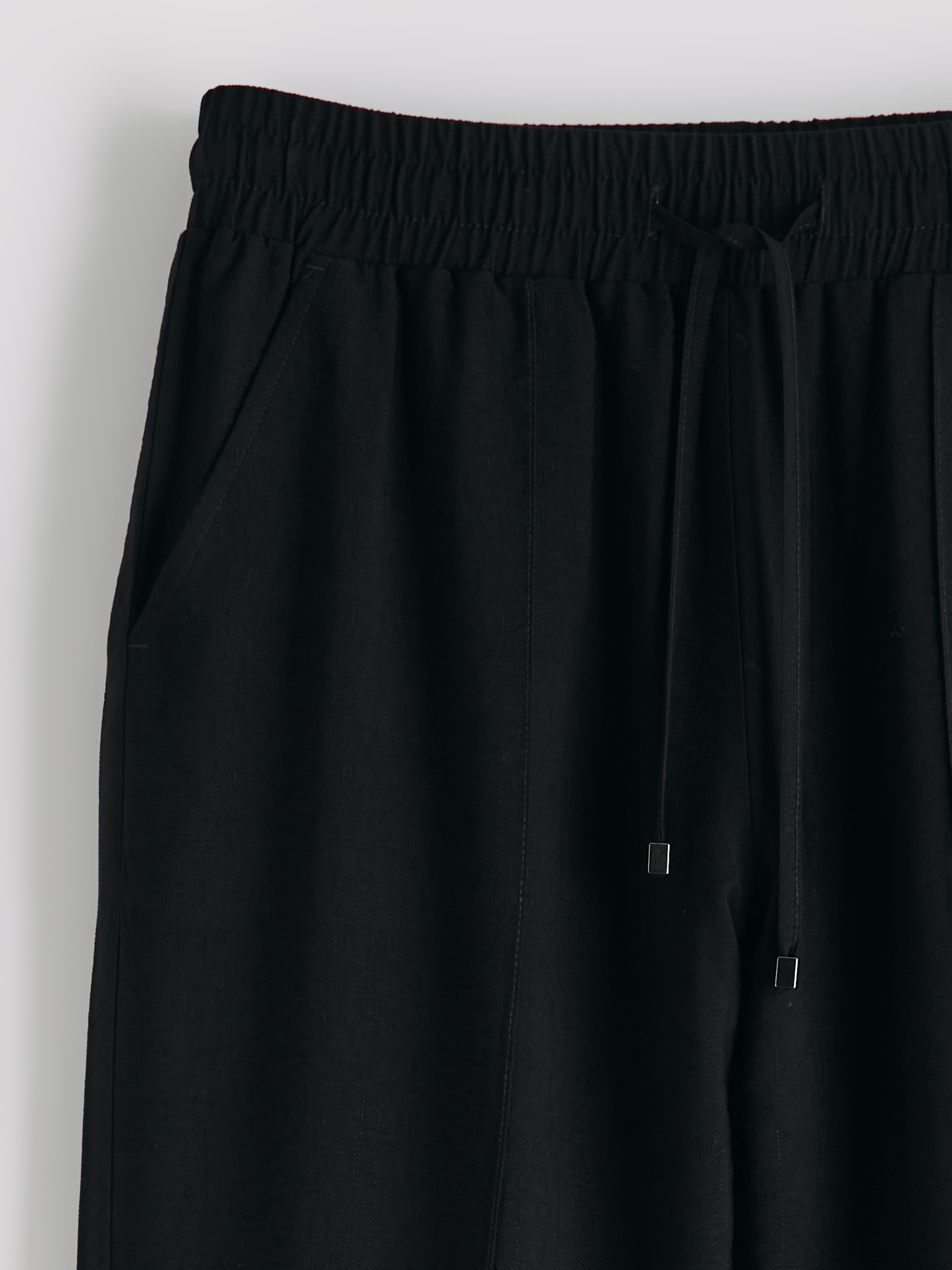 LCW STUDIO Beli Lastikli Geniş Paça Kadın Pantolon görsel 4