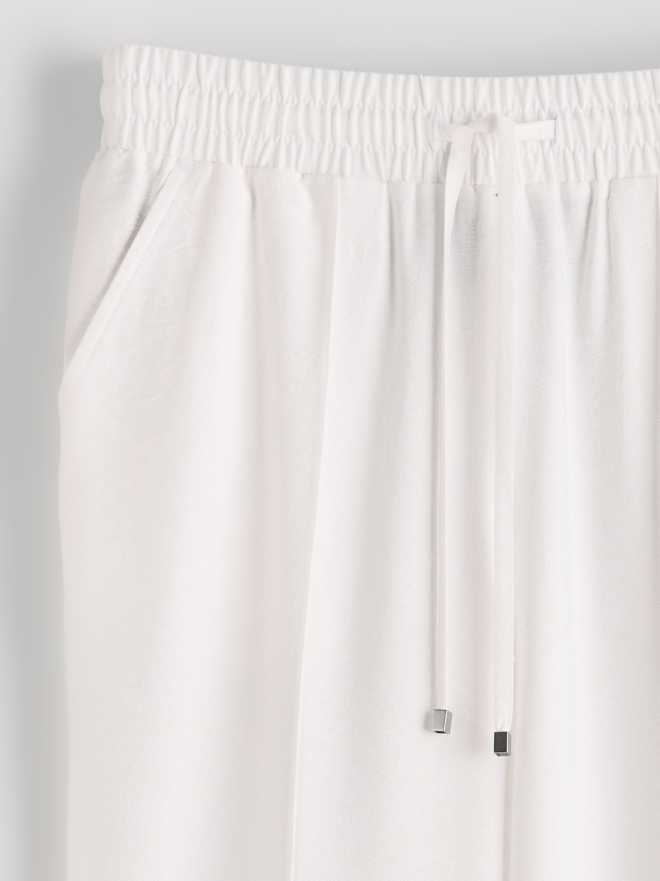 LCW STUDIO Beli Lastikli Geniş Paça Kadın Pantolon görsel 4