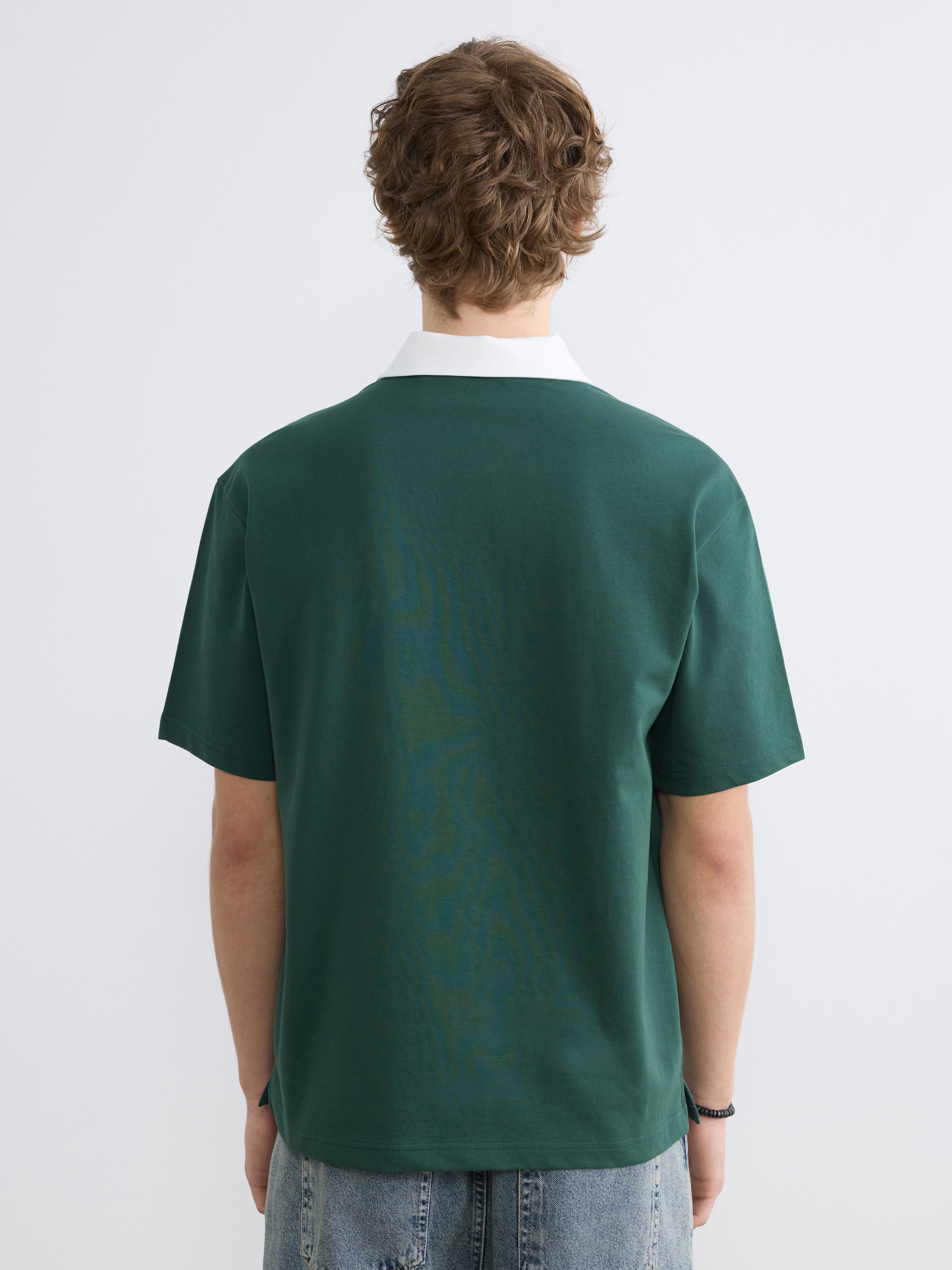 XSIDE Polo Yaka Baskılı Erkek Tişört görsel 4