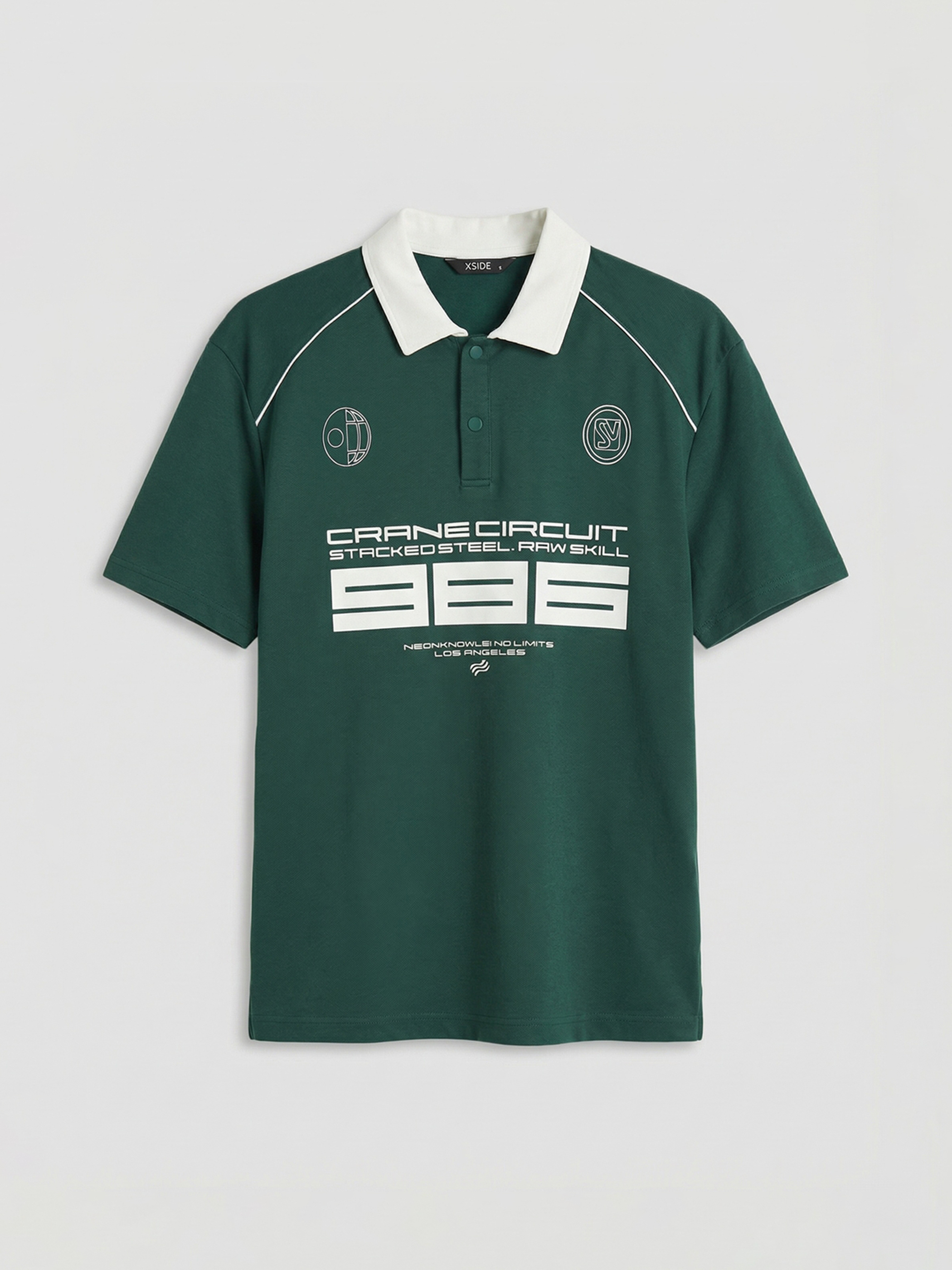 XSIDE Polo Yaka Baskılı Erkek Tişört görsel 5