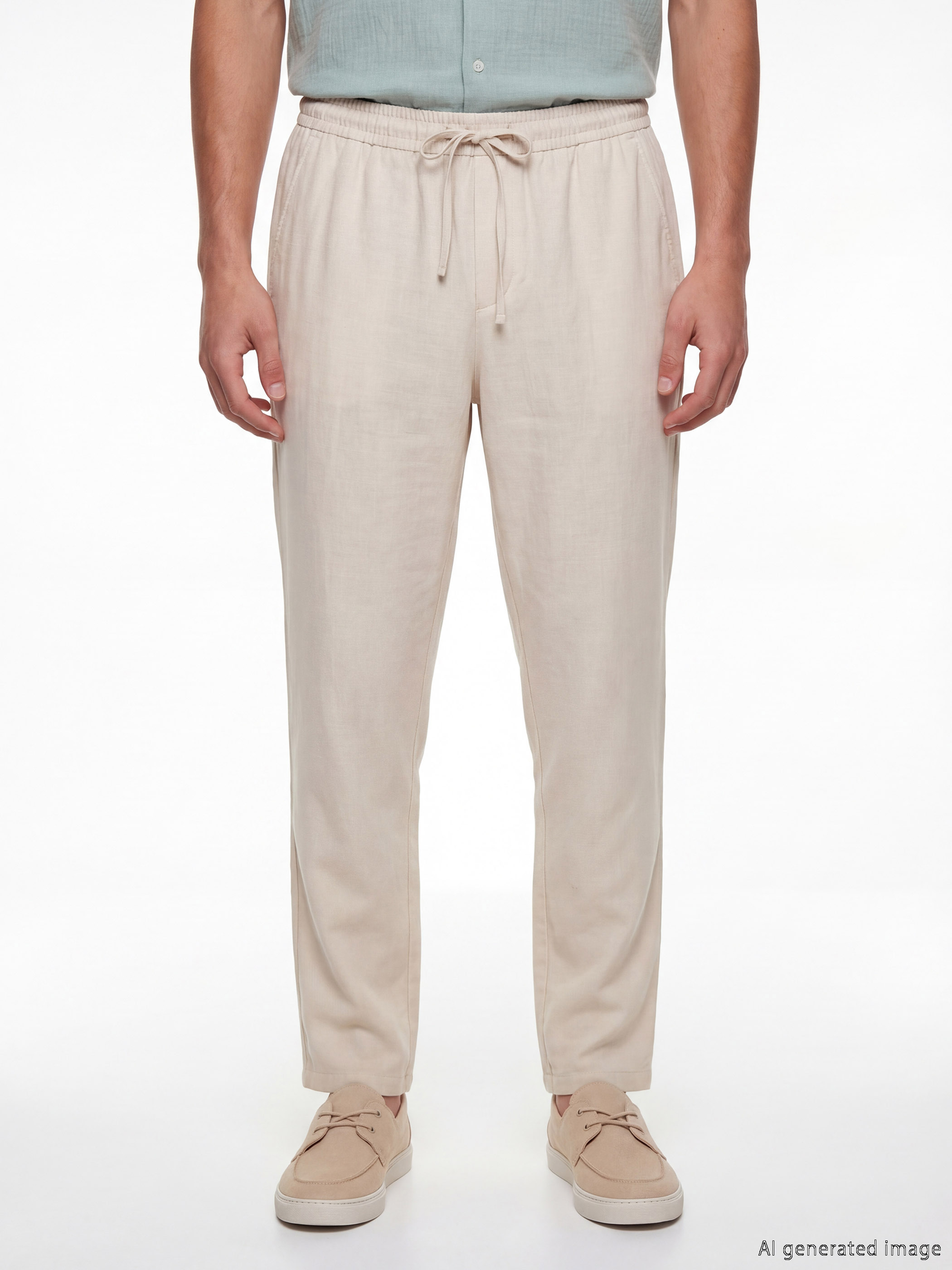 LCW Vision Regular Fit Keten Görünümlü Erkek Pantolon görsel 2