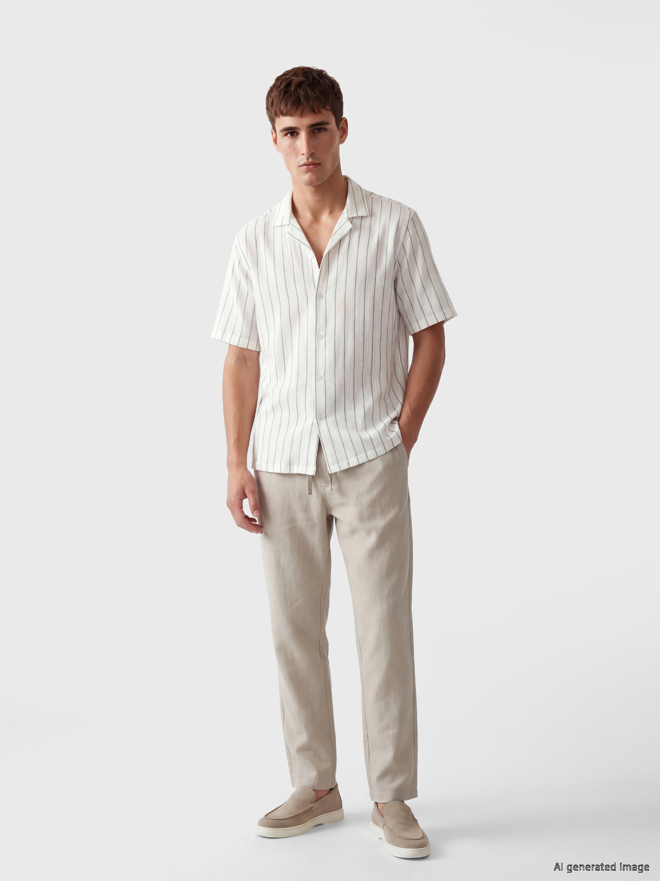LCW Vision Regular Fit Erkek Keten Görünümlü Pantolon