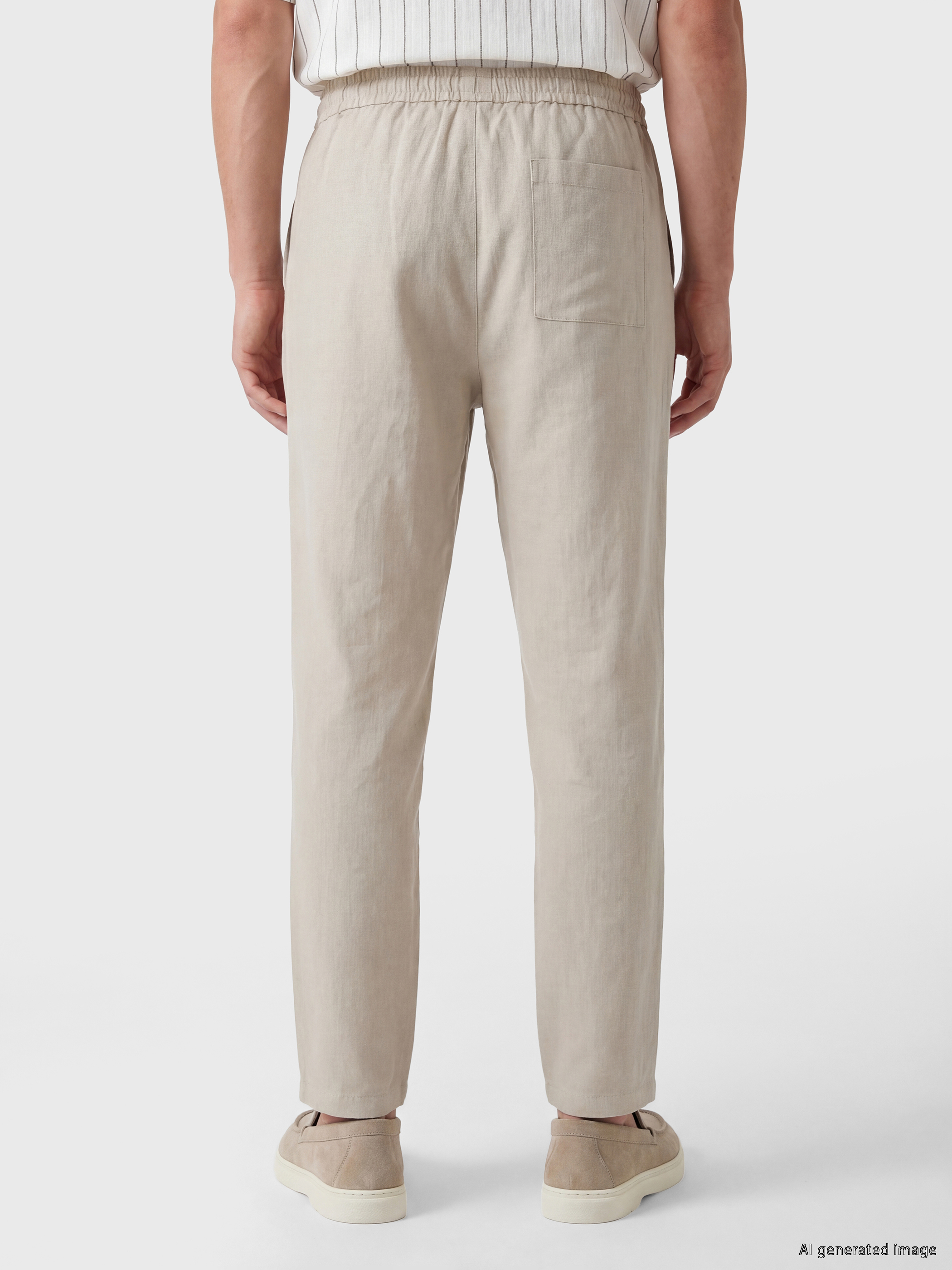 LCW Vision Regular Fit Erkek Keten Görünümlü Pantolon görsel 4