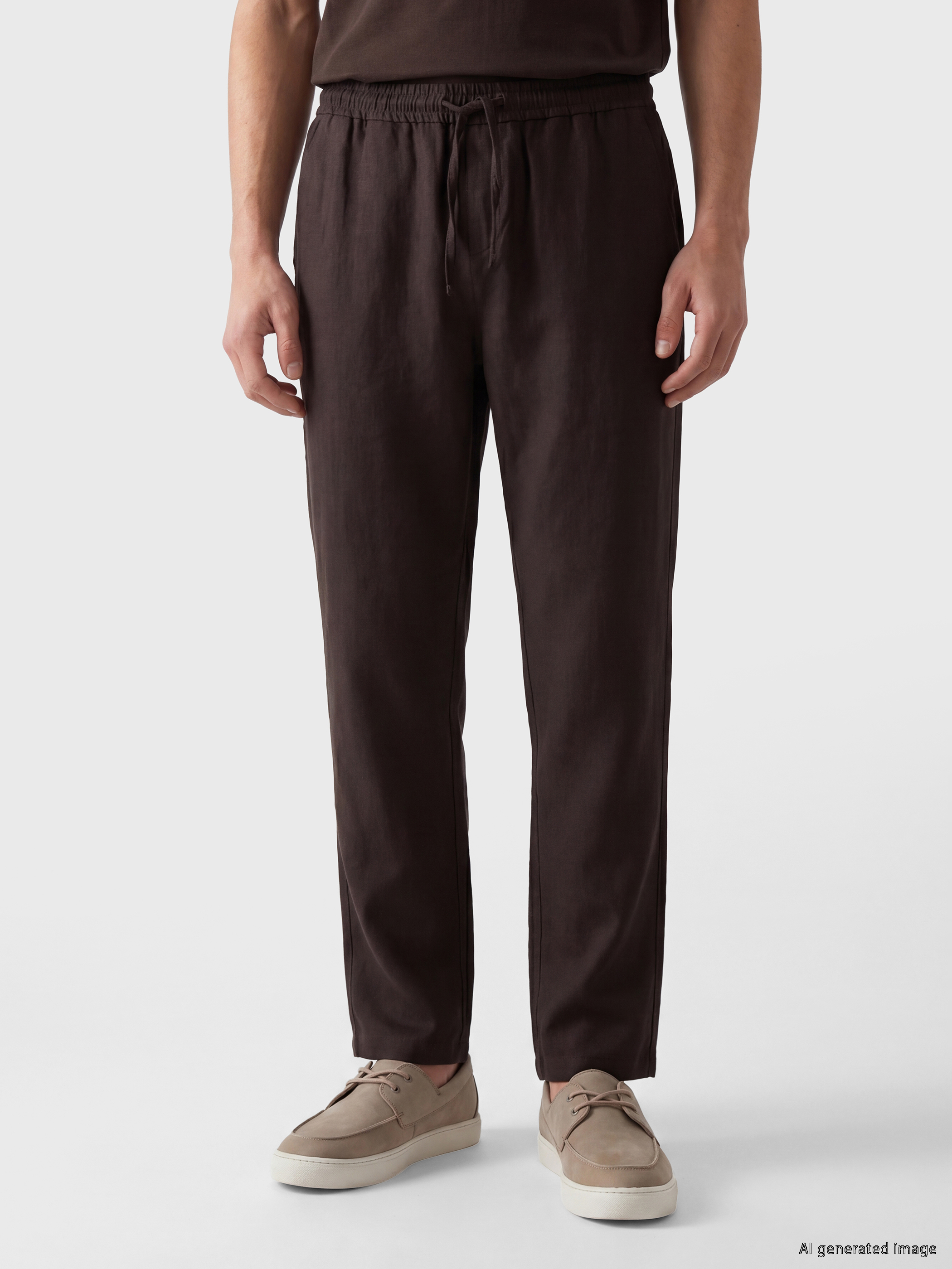 LCW Vision Regular Fit Erkek Keten Görünümlü Pantolon görsel 2