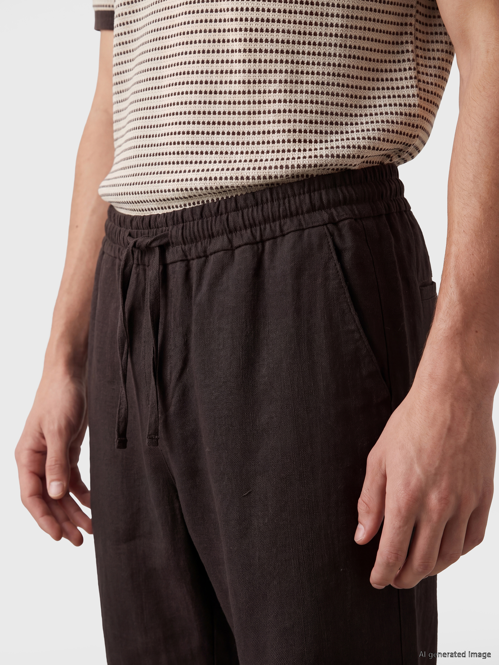 LCW Vision Regular Fit Erkek Keten Görünümlü Pantolon görsel 3