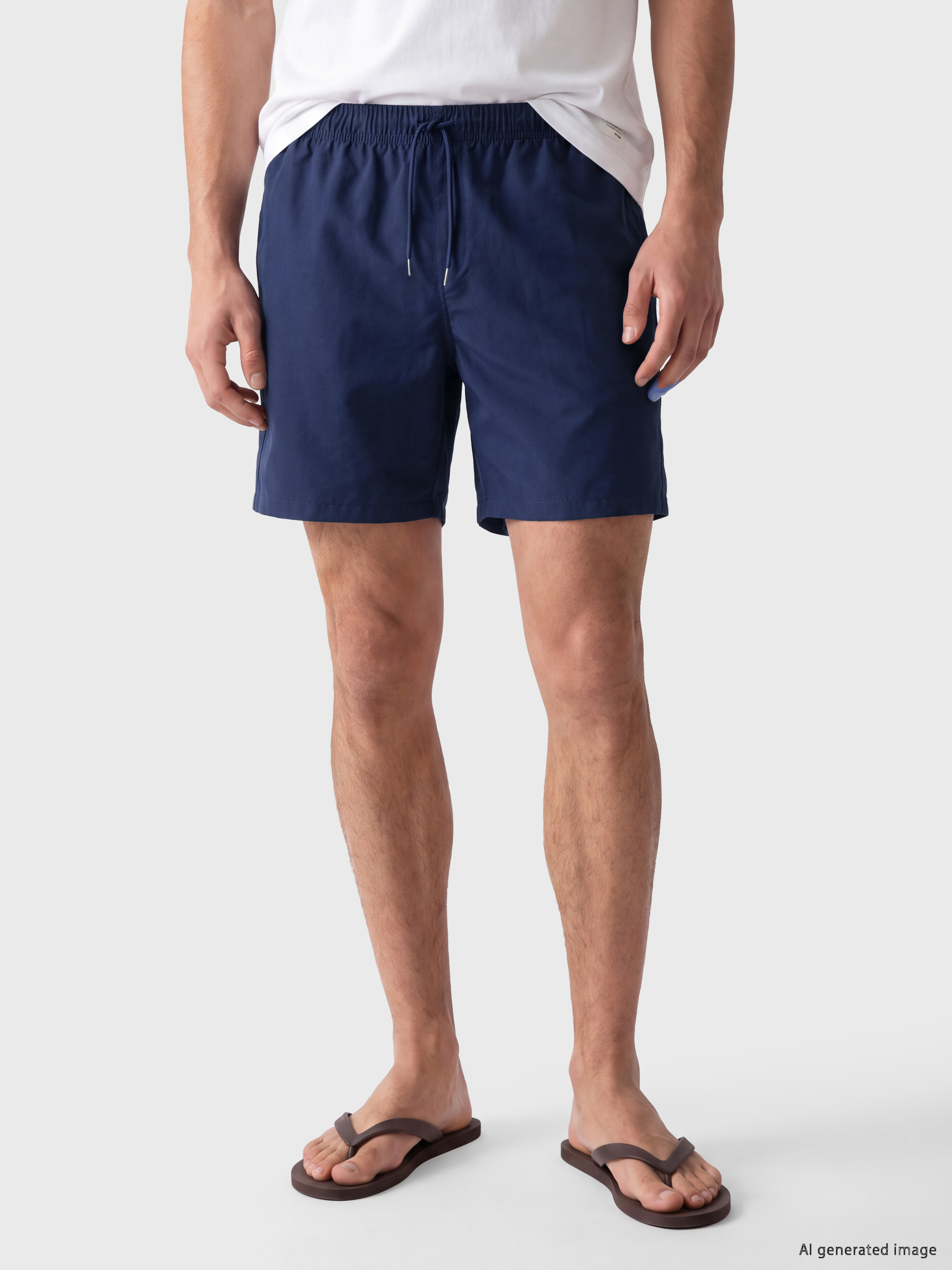 LCW SWIMWEAR Diz Hizası Boy Basic Erkek Deniz Şortu görsel 2