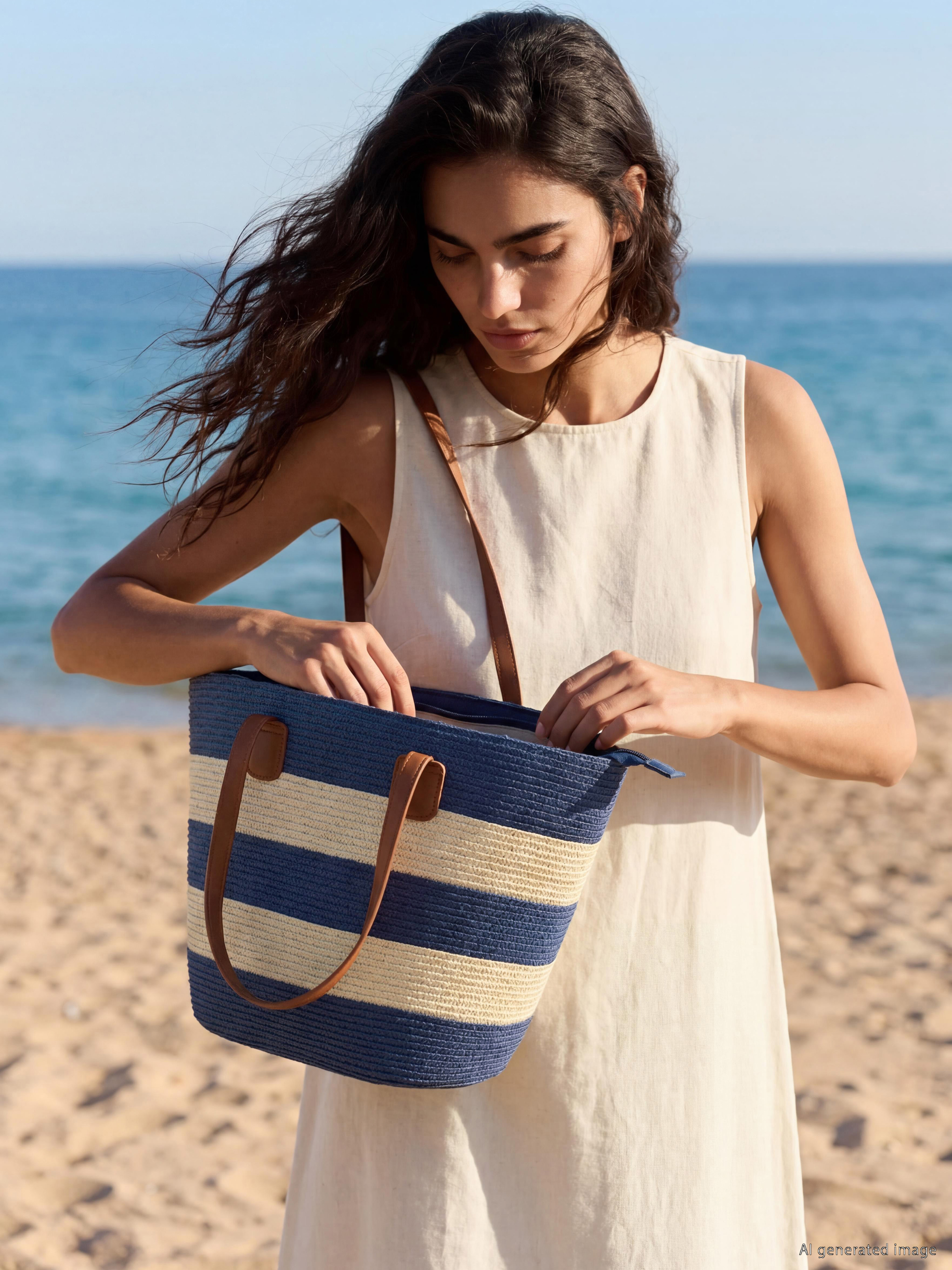 LCW ACCESSORIES Kadın Hasır Plaj Çantası