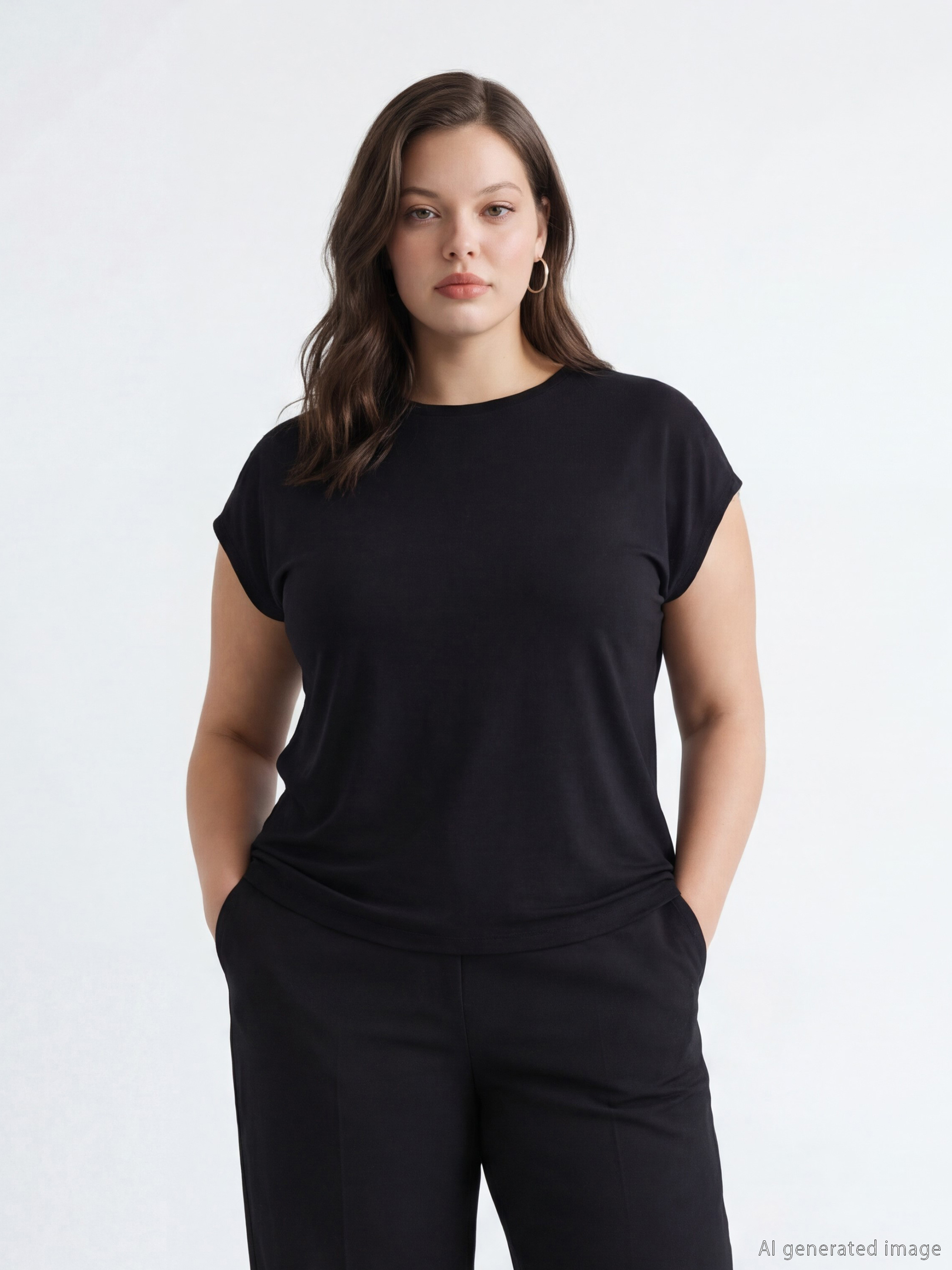 LCW Modest Bisiklet Yaka Kadın Tunik görsel 2