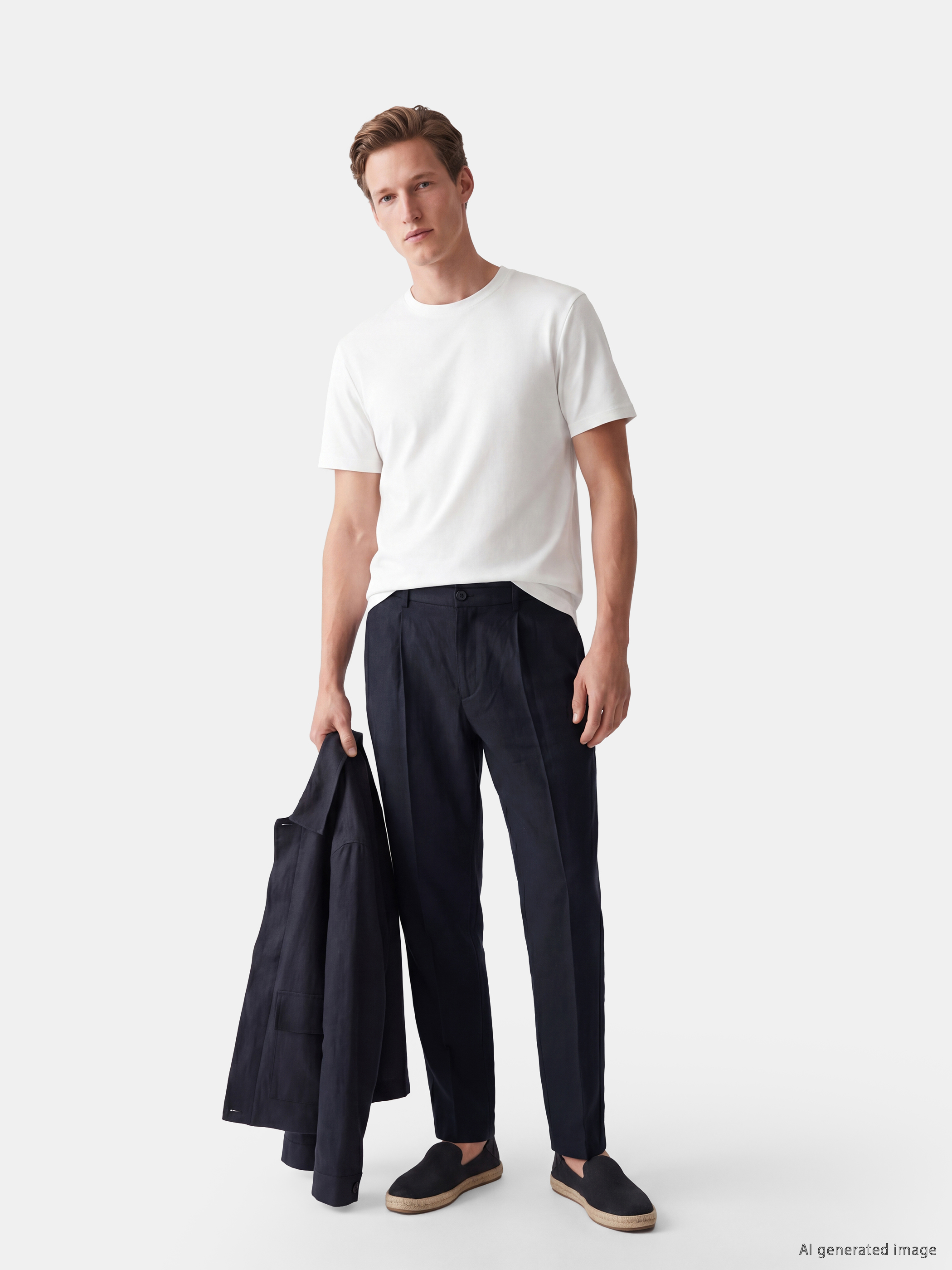 SOUTHBLUE Regular Fit %100 Keten Erkek Pileli Pantolon