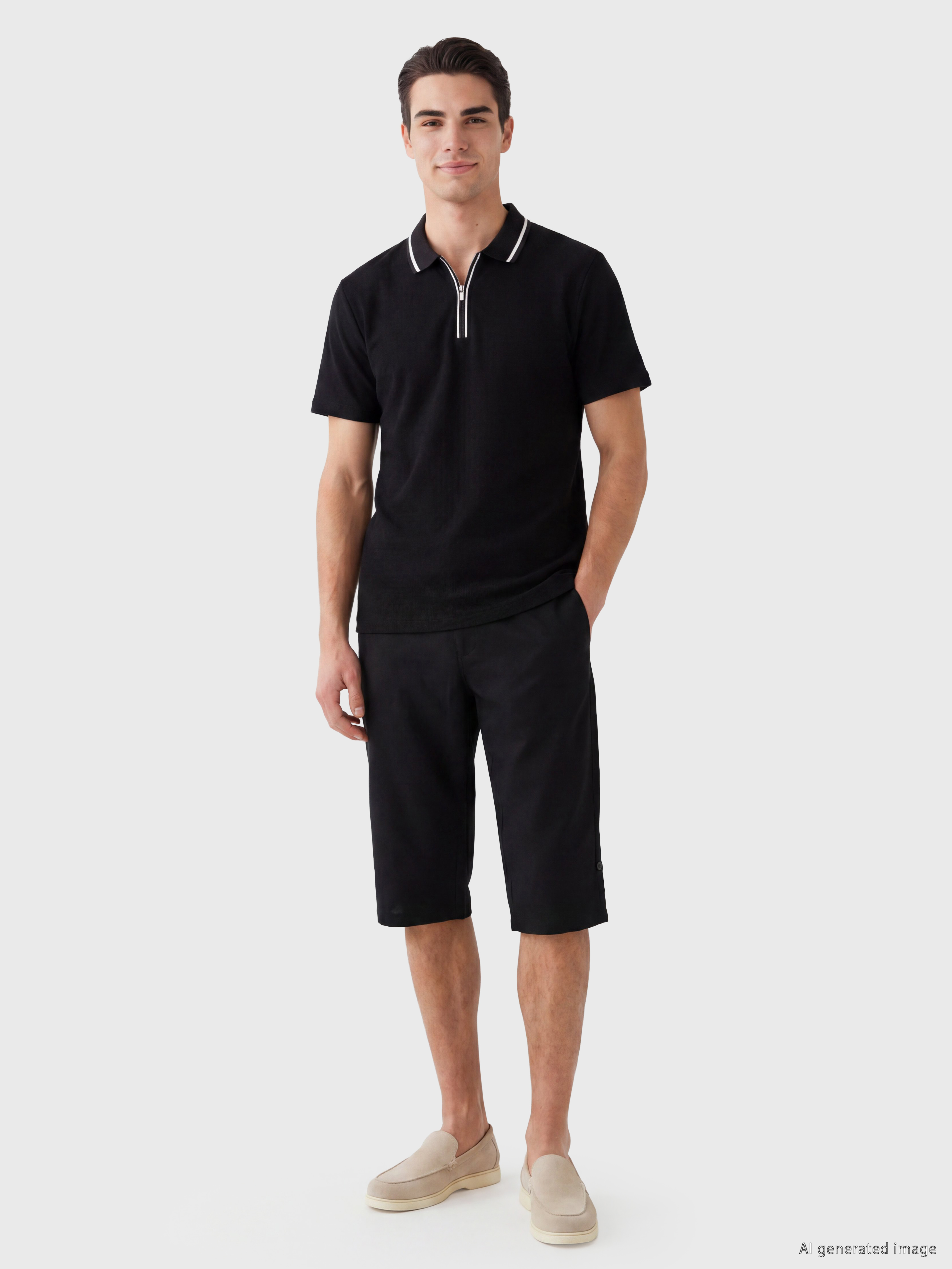 LCWAIKIKI Classic Polo Yaka Dokulu Erkek Tişört görsel 2
