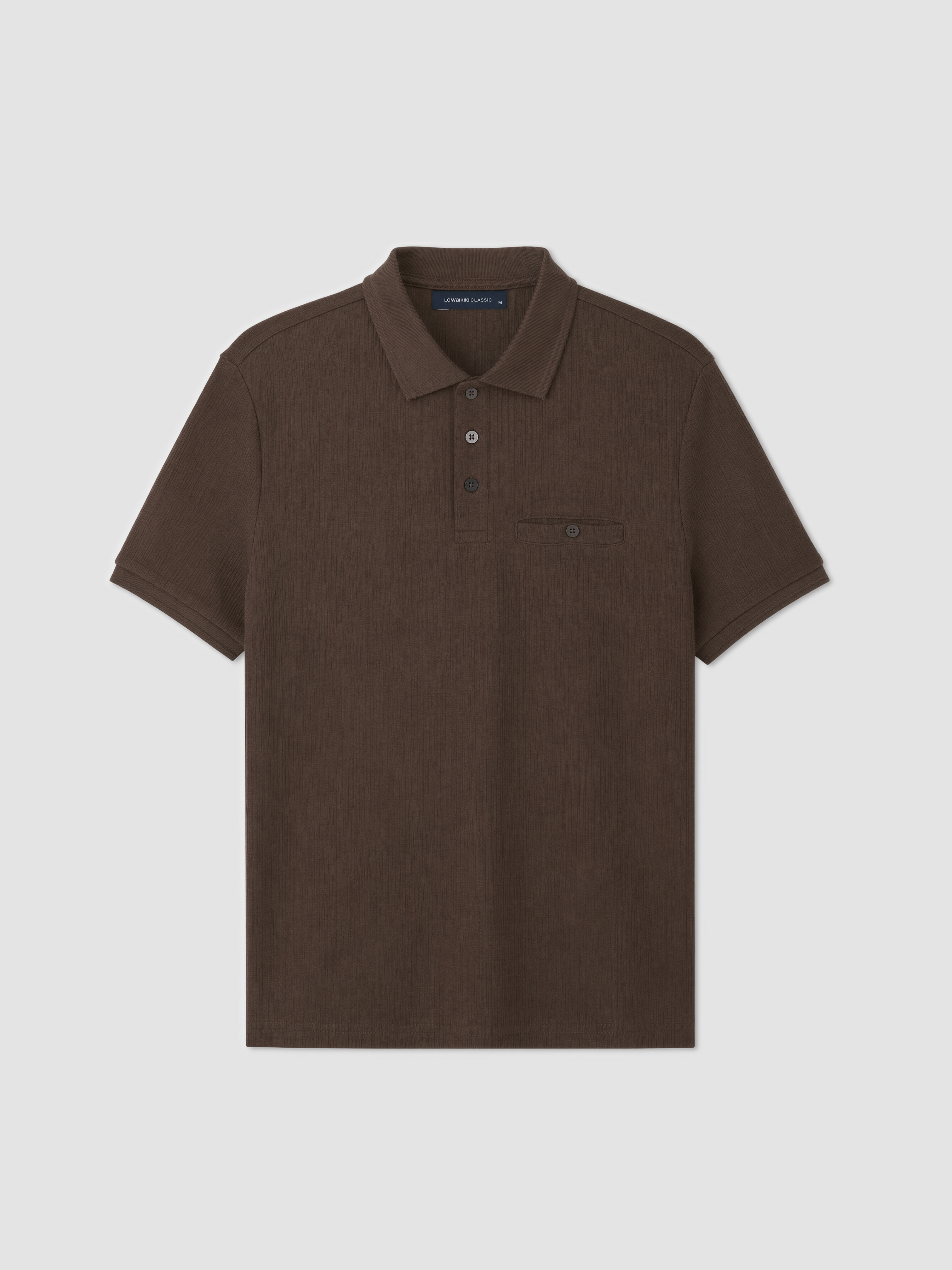 LCWAIKIKI Classic Standart Fit Polo Yaka Strüktürlü Erkek Tişört görsel 5