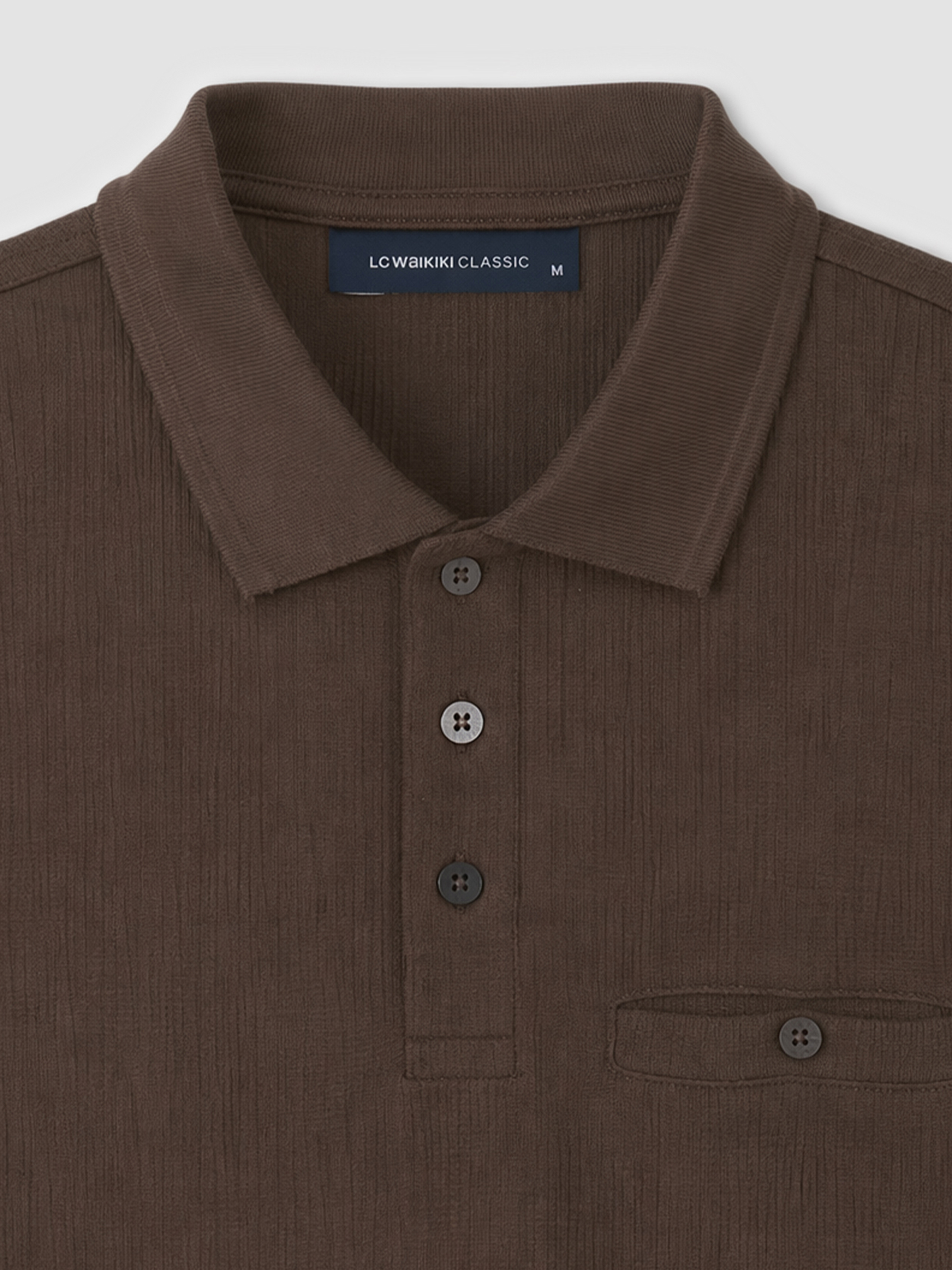 LCWAIKIKI Classic Standart Fit Polo Yaka Strüktürlü Erkek Tişört görsel 7