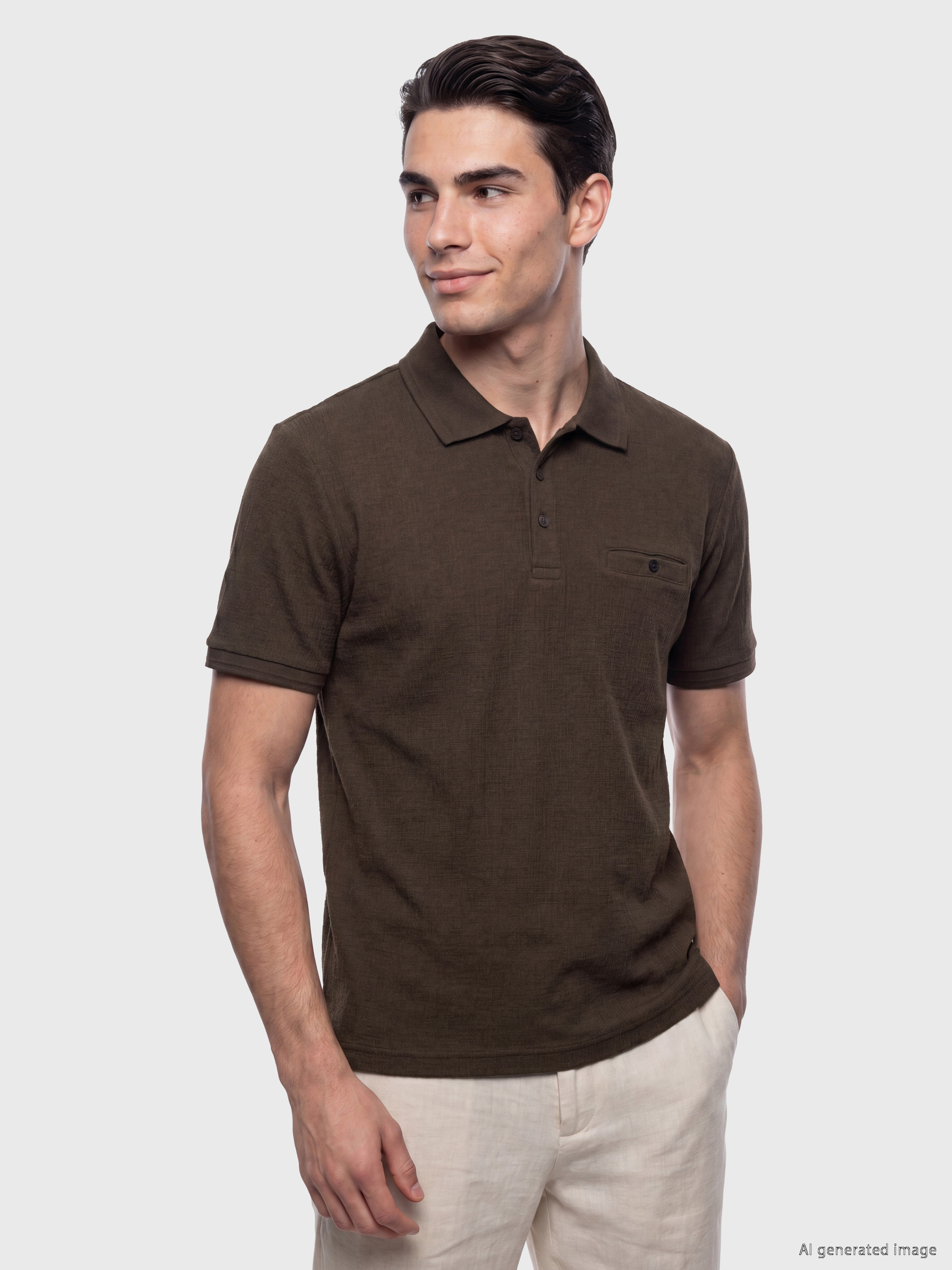 LCWAIKIKI Classic Standart Fit Polo Yaka Strüktürlü Erkek Tişört